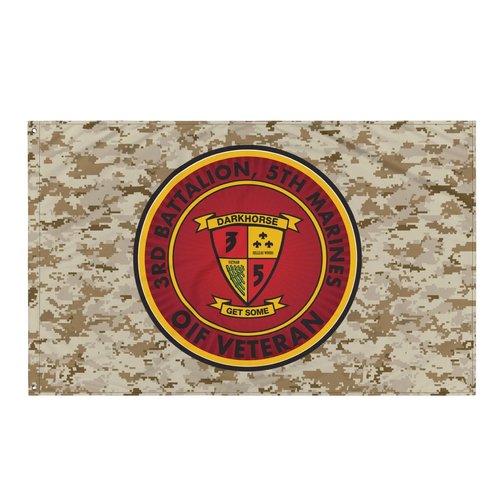 3/5 Marines OIF Veteran Emblem MARPAT Flag