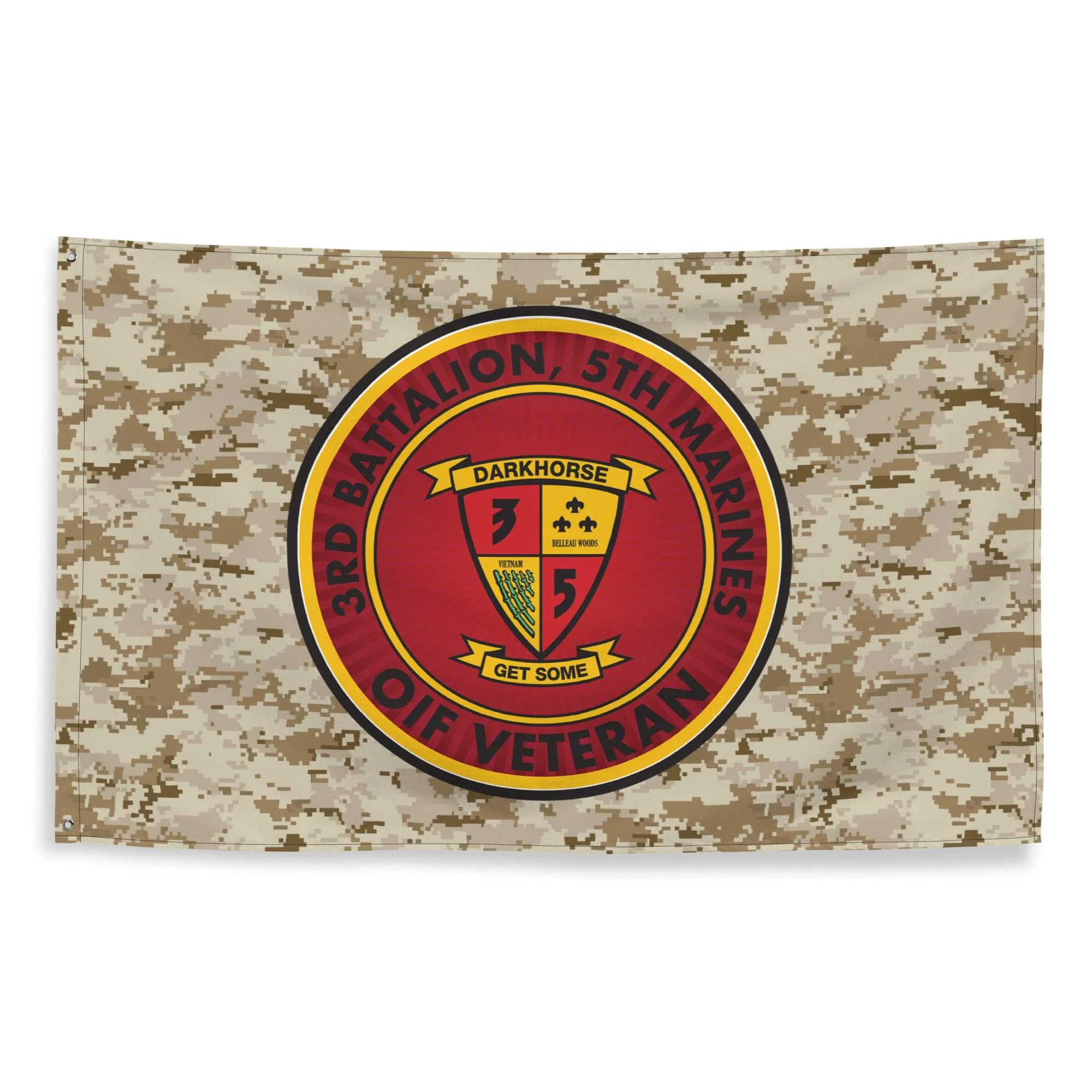 3/5 Marines OIF Veteran Emblem MARPAT Flag - Image 4