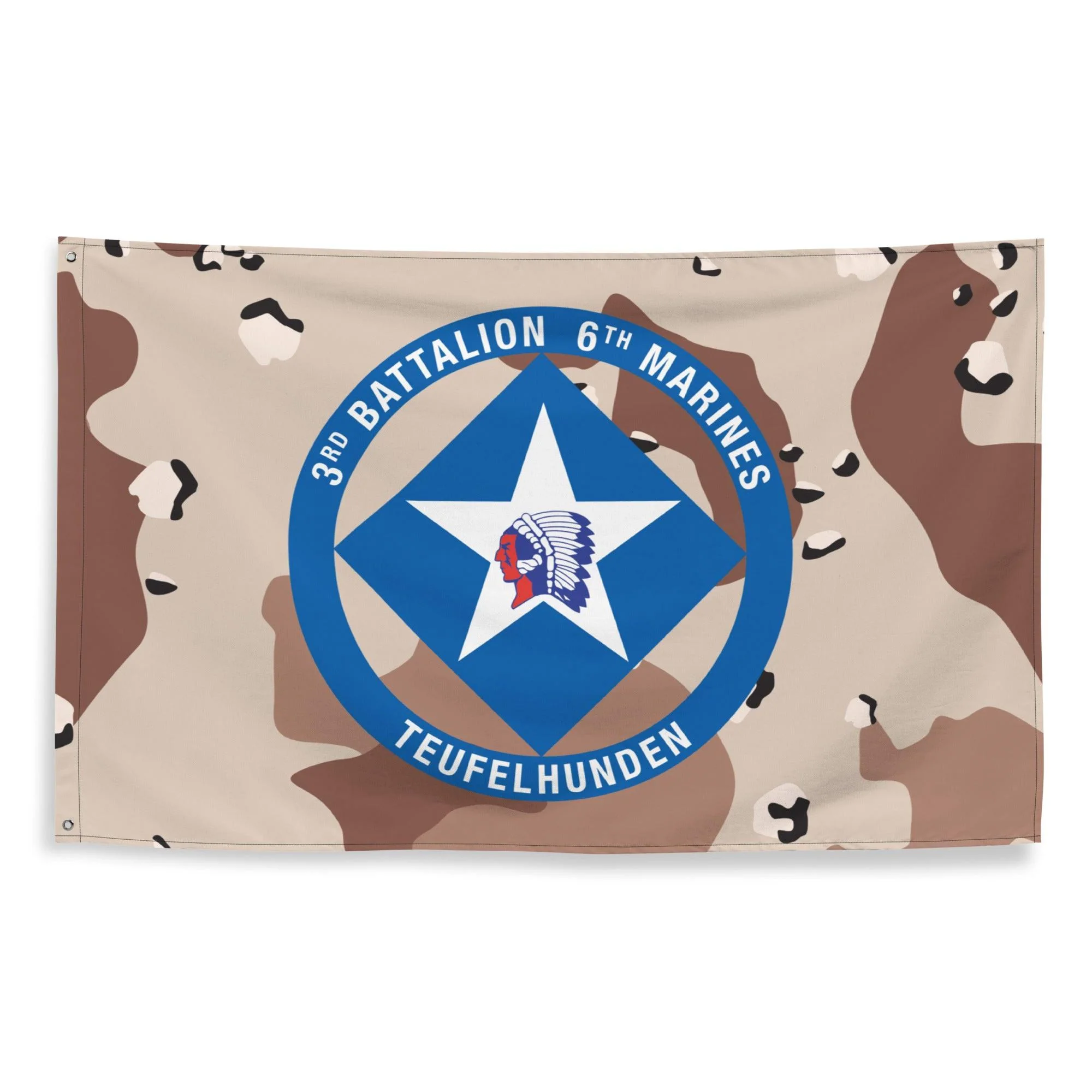 3/6 Marines Chocolate-Chip Camo USMC Flag - Image 3