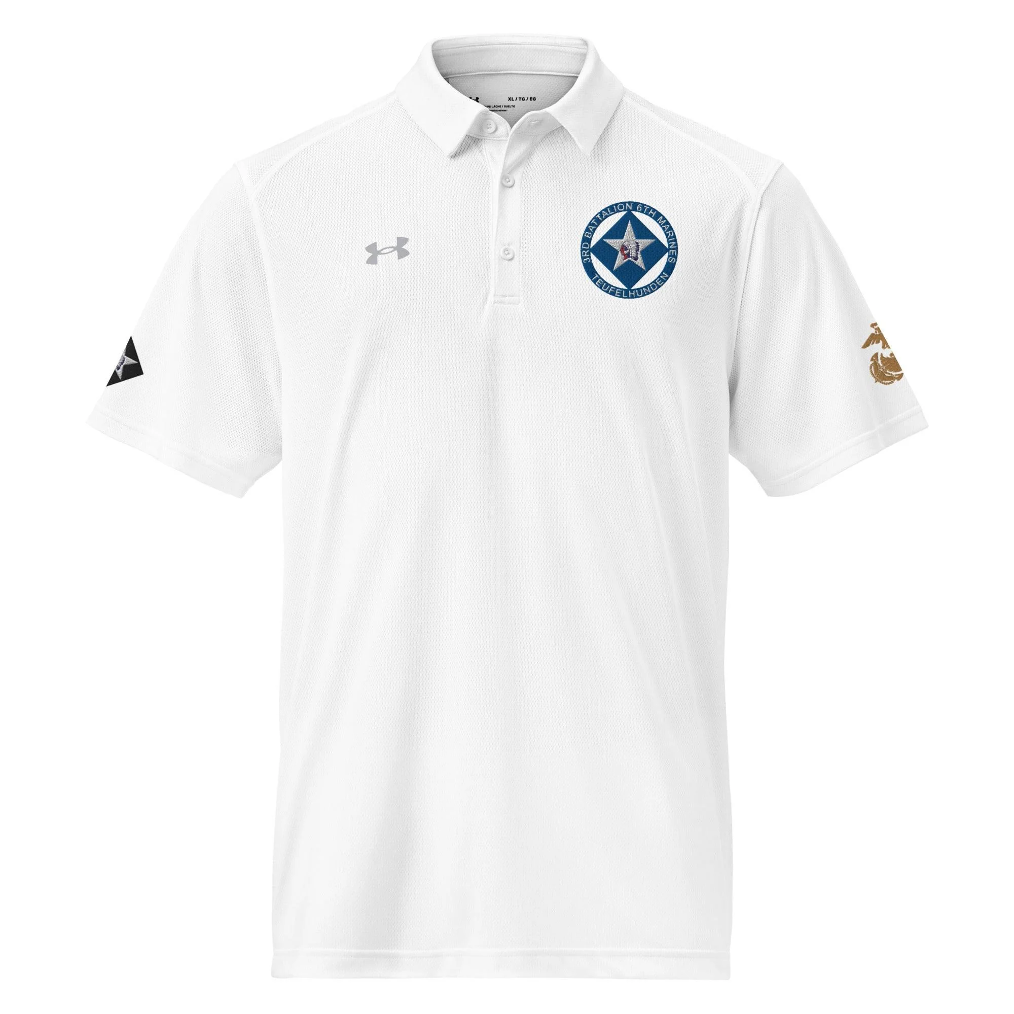 3/6 Marines Embroidered Under Armour® Men's Polo - Image 13