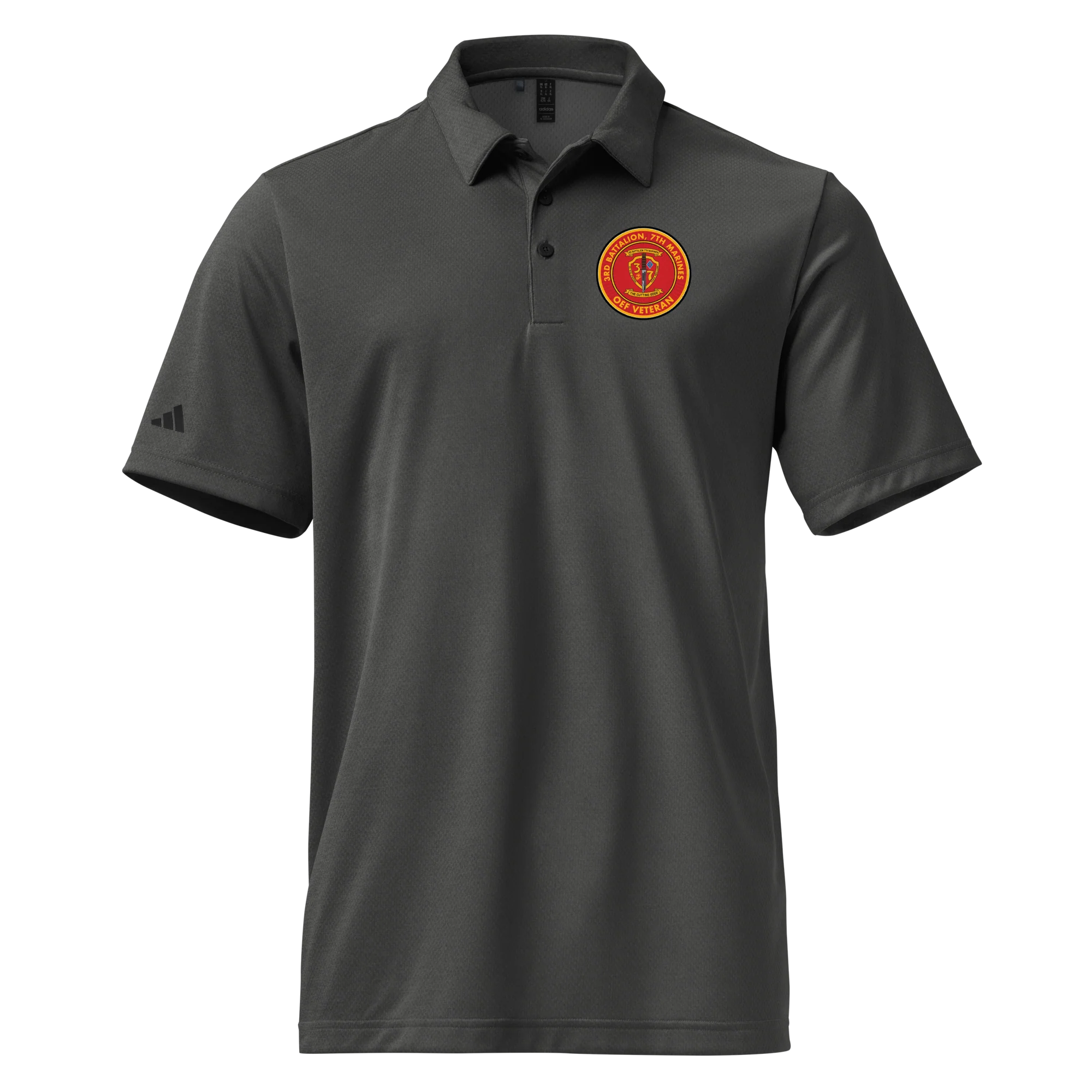 3/7 Marines OEF Veteran Adidas® Space-Dyed Polo