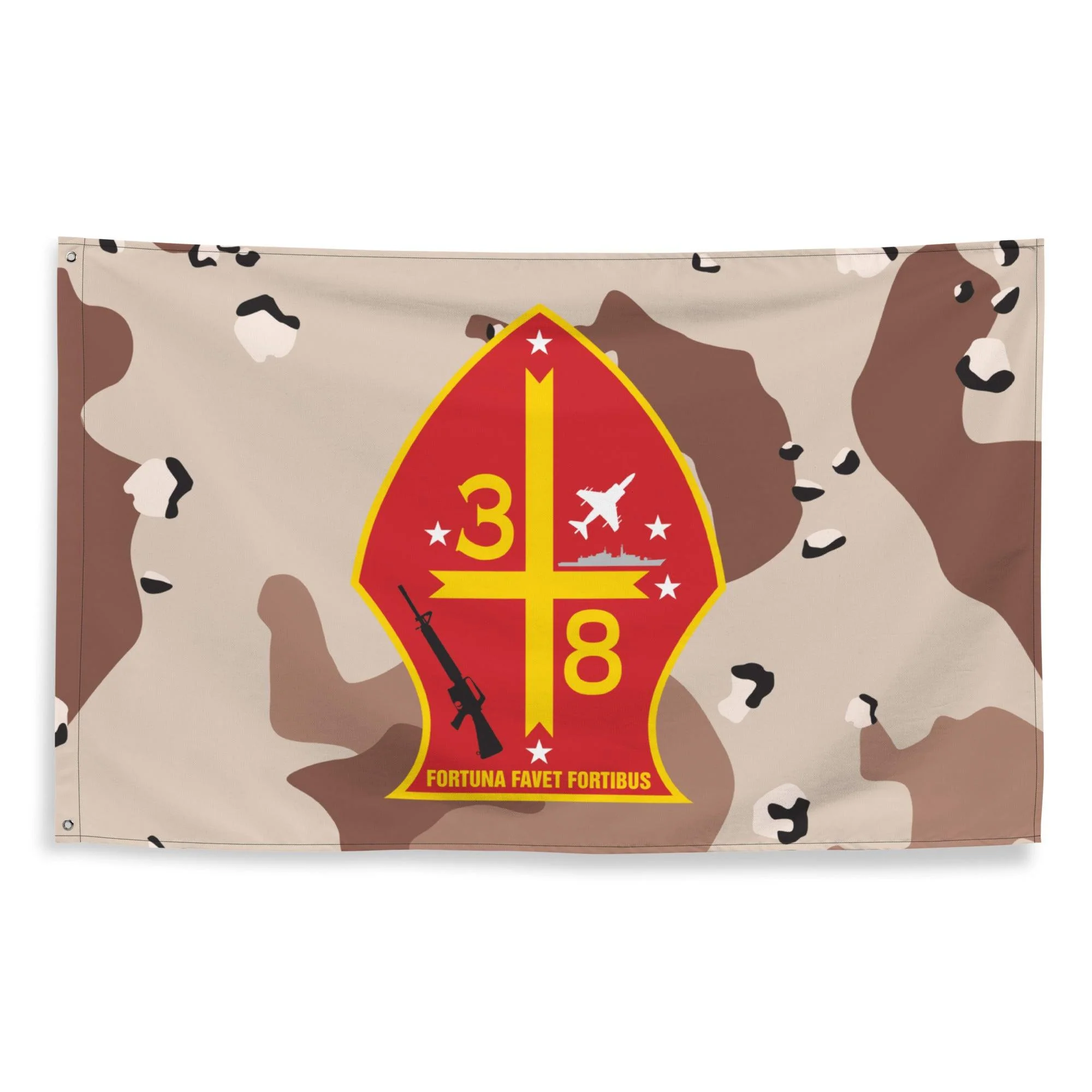 3/8 Marines Chocolate-Chip Camo USMC Flag - Image 3