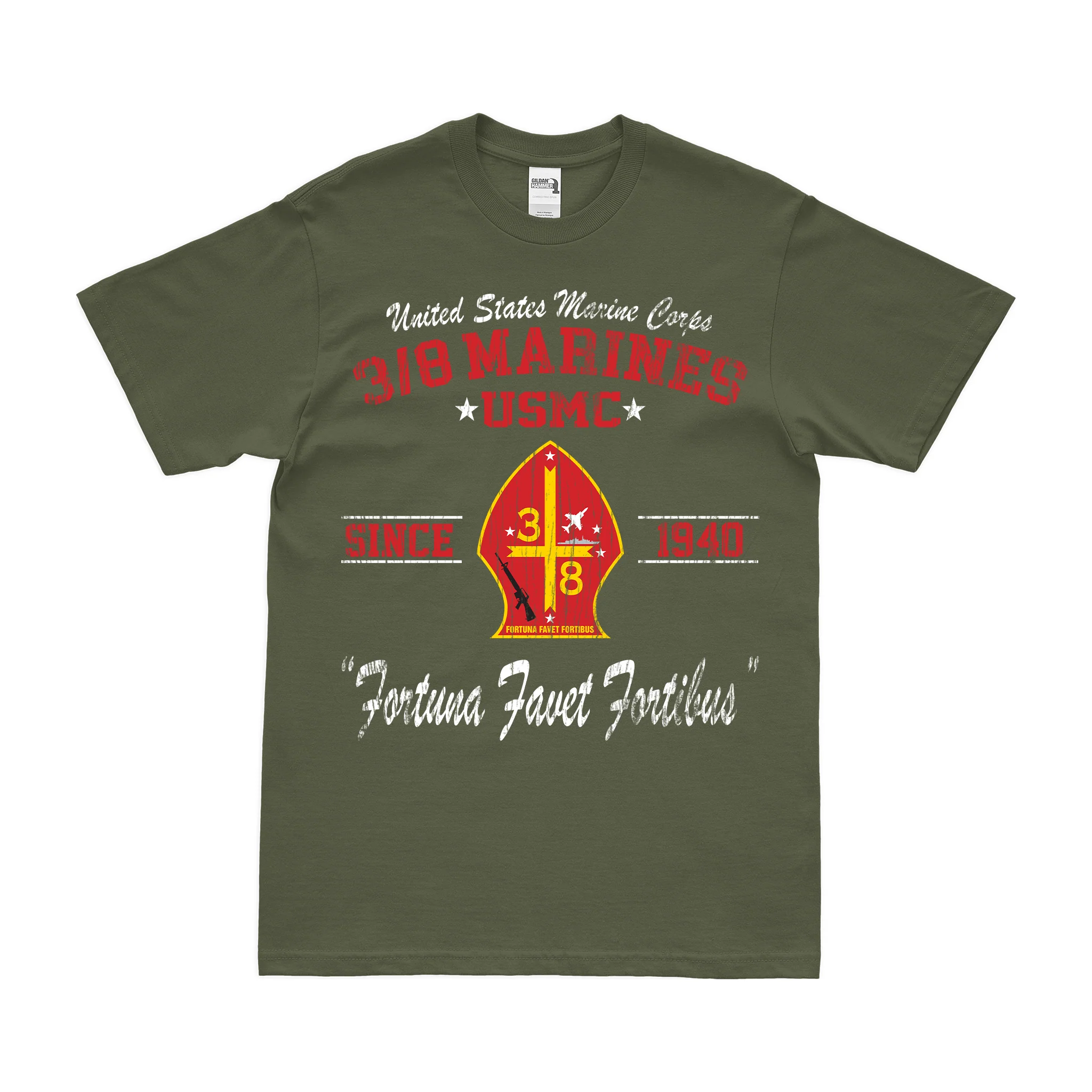 3rd Battalion 8th Marines (3/8 Marines) Since 1940 Legacy T-Shirt - Image 4