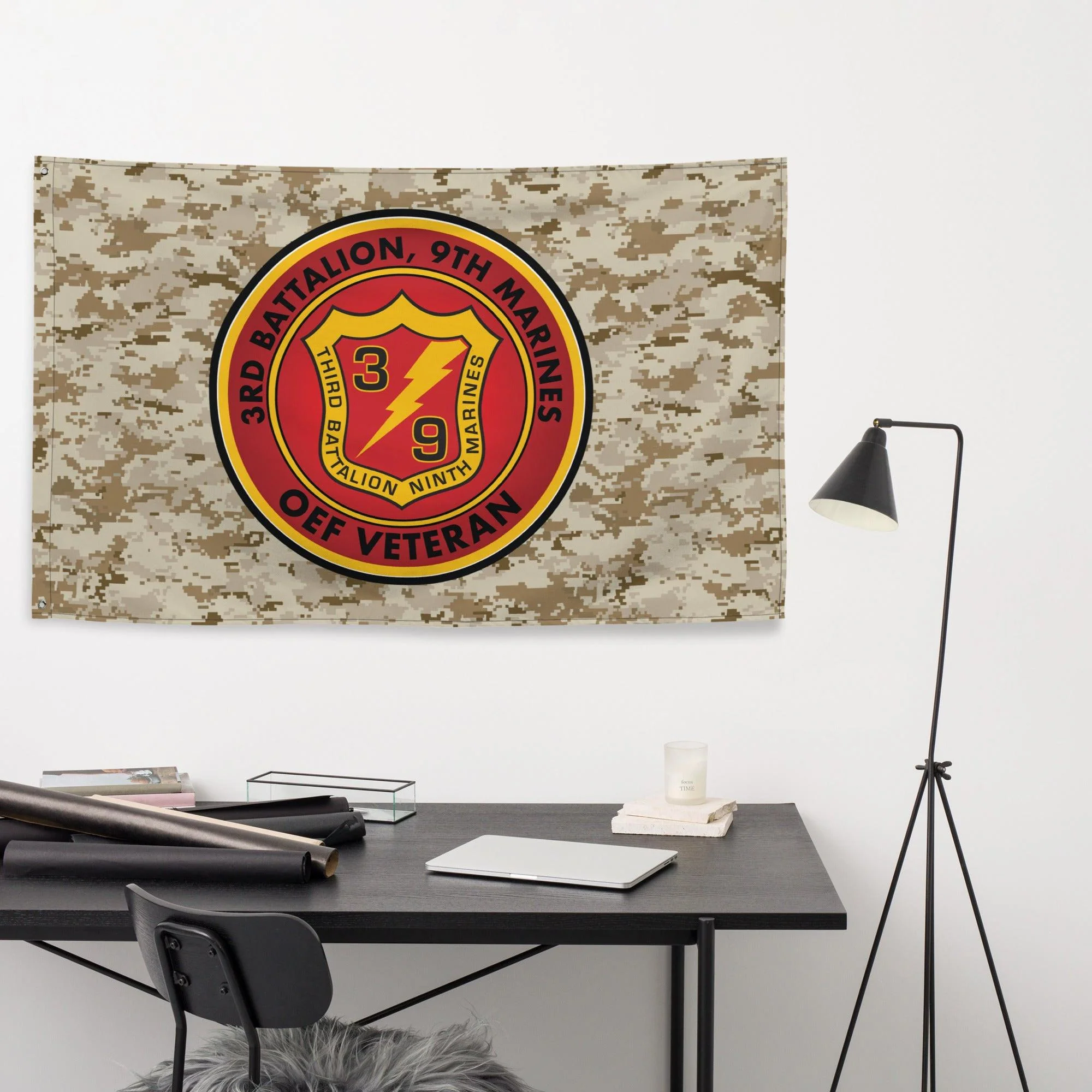 3/9 Marines Operation Enduring Freedom OEF Veteran MARPAT Flag - Image 3