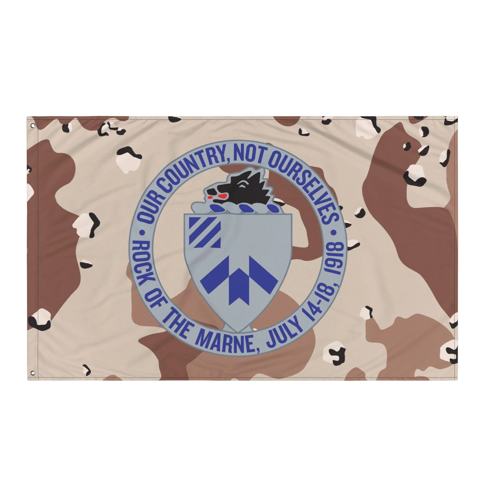 U.S. Army 30th Infantry Regiment Chocolate-Chip Camo Flag