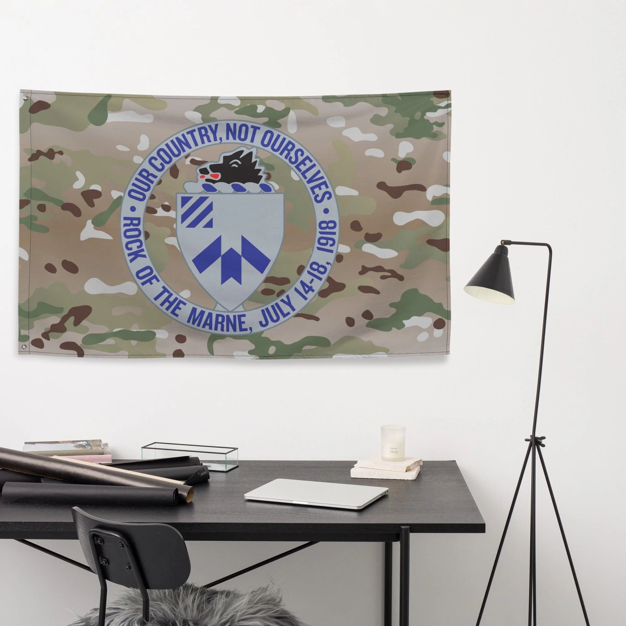 U.S. Army 30th Infantry Regiment Multicam Flag - Image 3