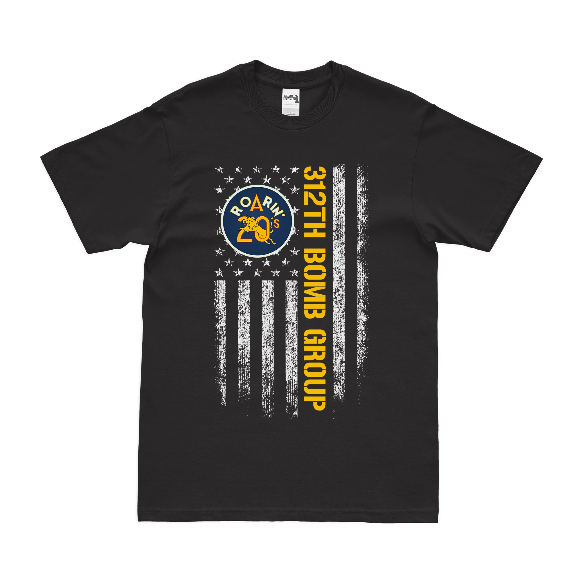 312th Bomb Group WW2 American Flag T-Shirt