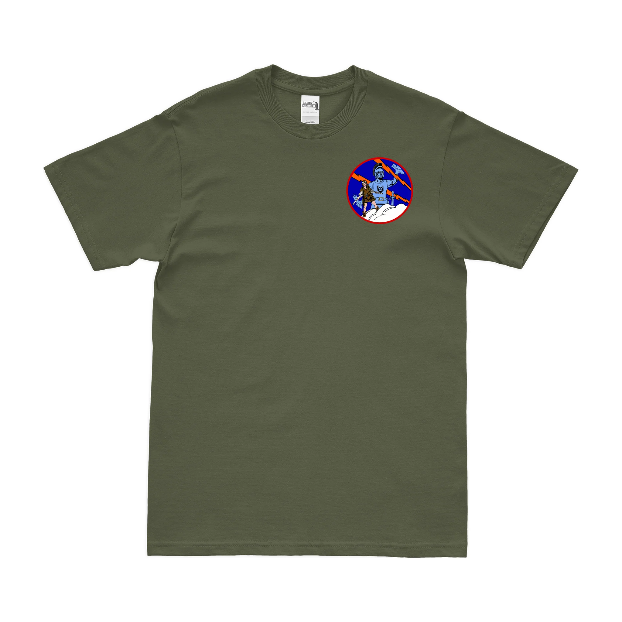 328th Fighter Squadron WW2 Left Chest Emblem T-Shirt - Image 2