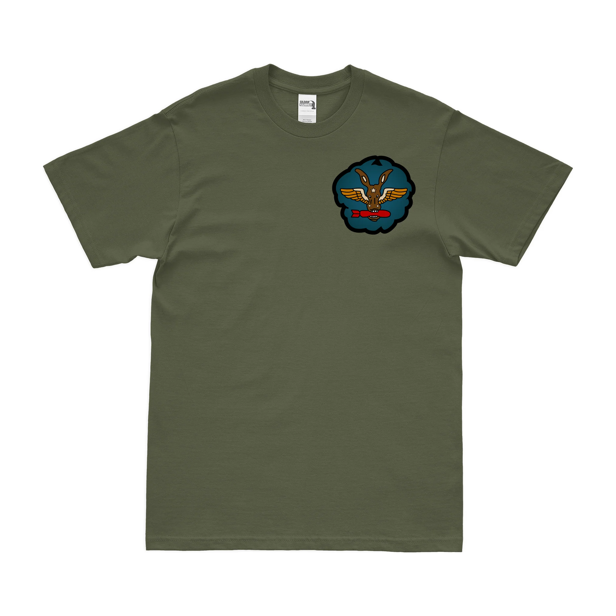 347th Bomb Squadron WW2 Left Chest Emblem T-Shirt - Image 2