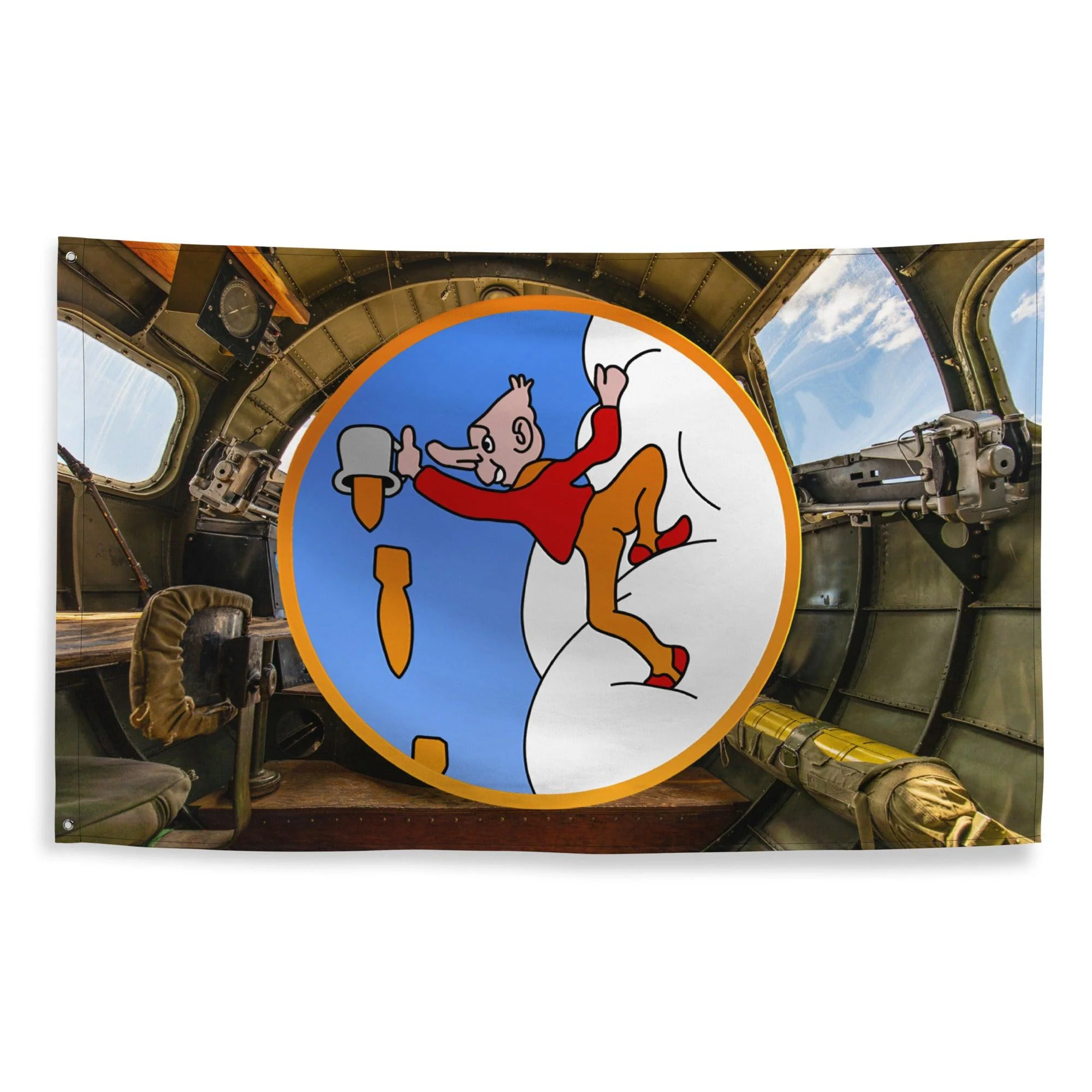 350th Bombardment Squadron Logo Emblem WW2 Flag - Image 4