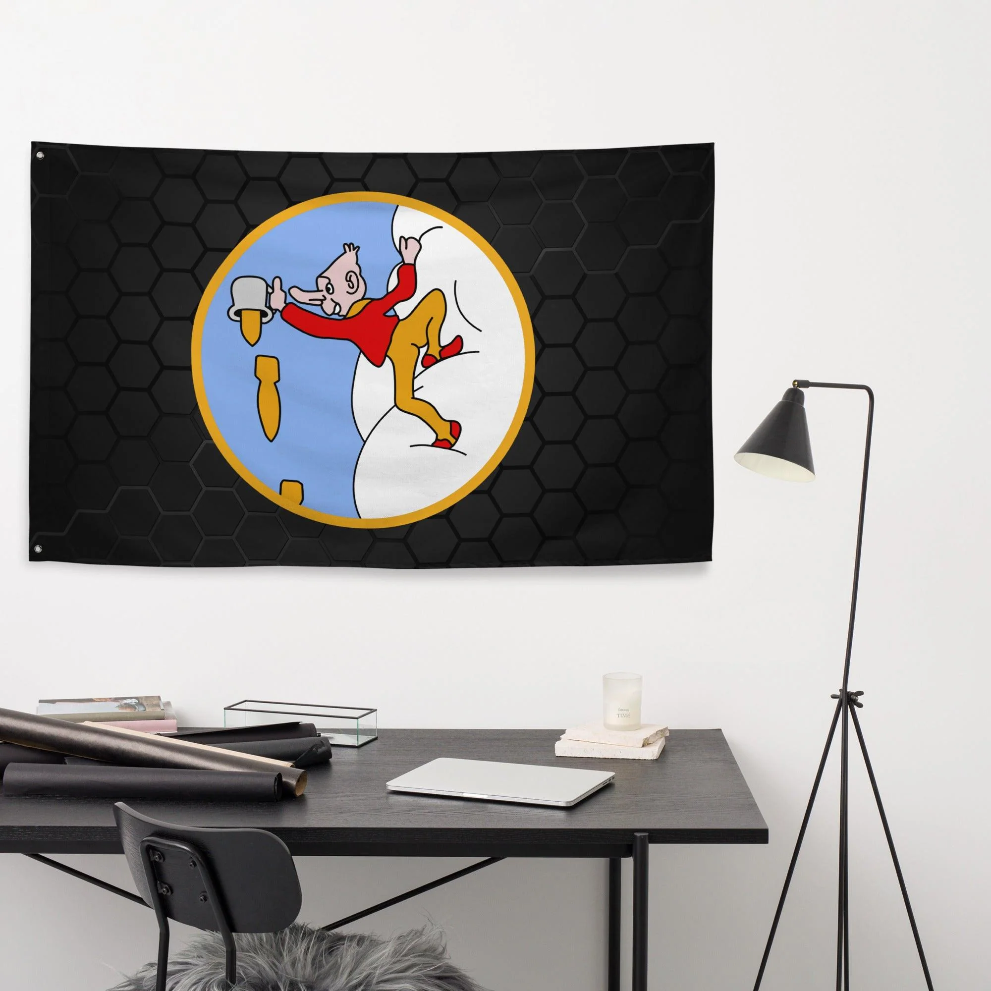 350th Bombardment Squadron WW2 Wall Flag - Image 2