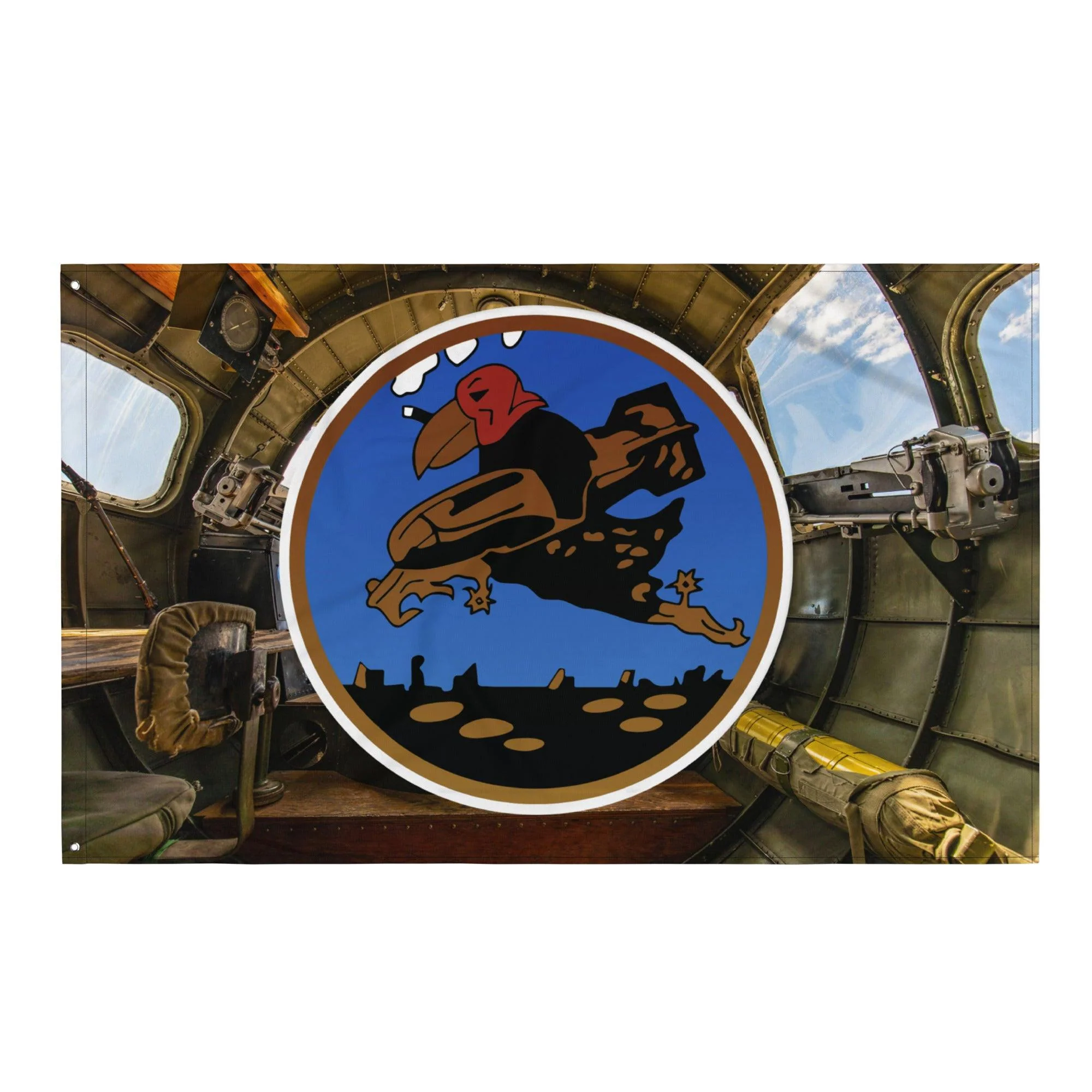351st Bombardment Squadron WW2 Logo Emblem Flag - Image 3
