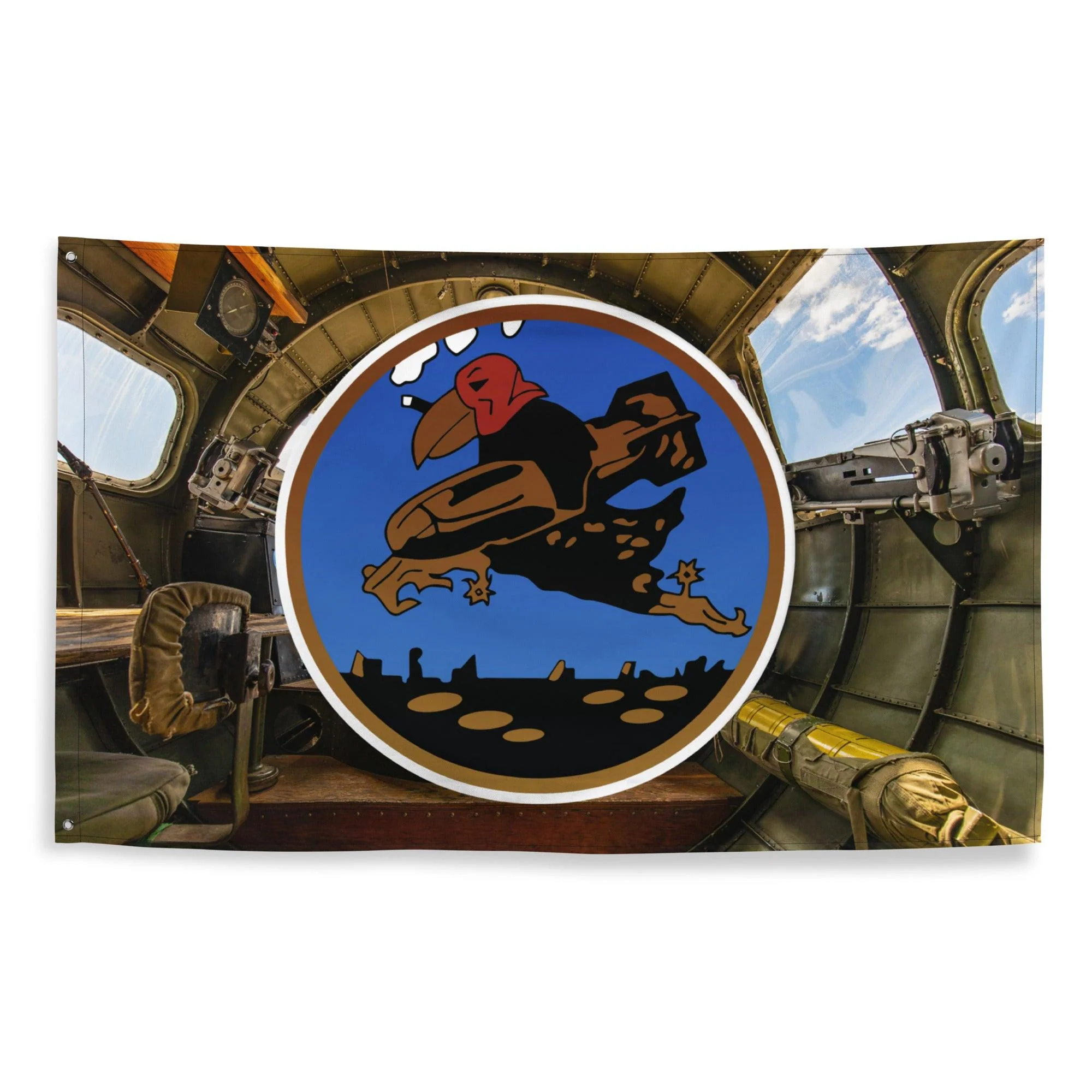 351st Bombardment Squadron WW2 Logo Emblem Flag - Image 4