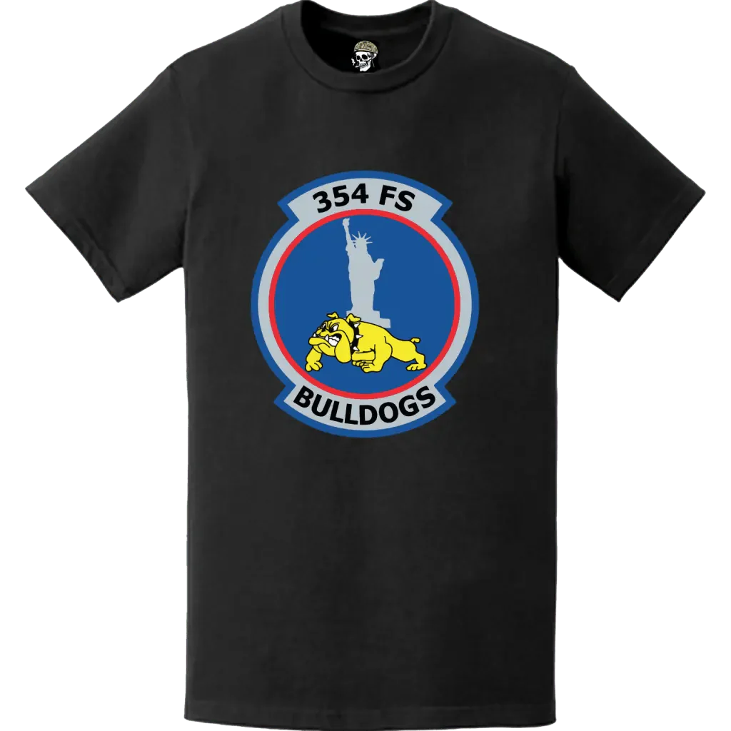 354th Fighter Squadron (354 FS) 'Bulldogs' Logo Emblem Crest T-Shirt