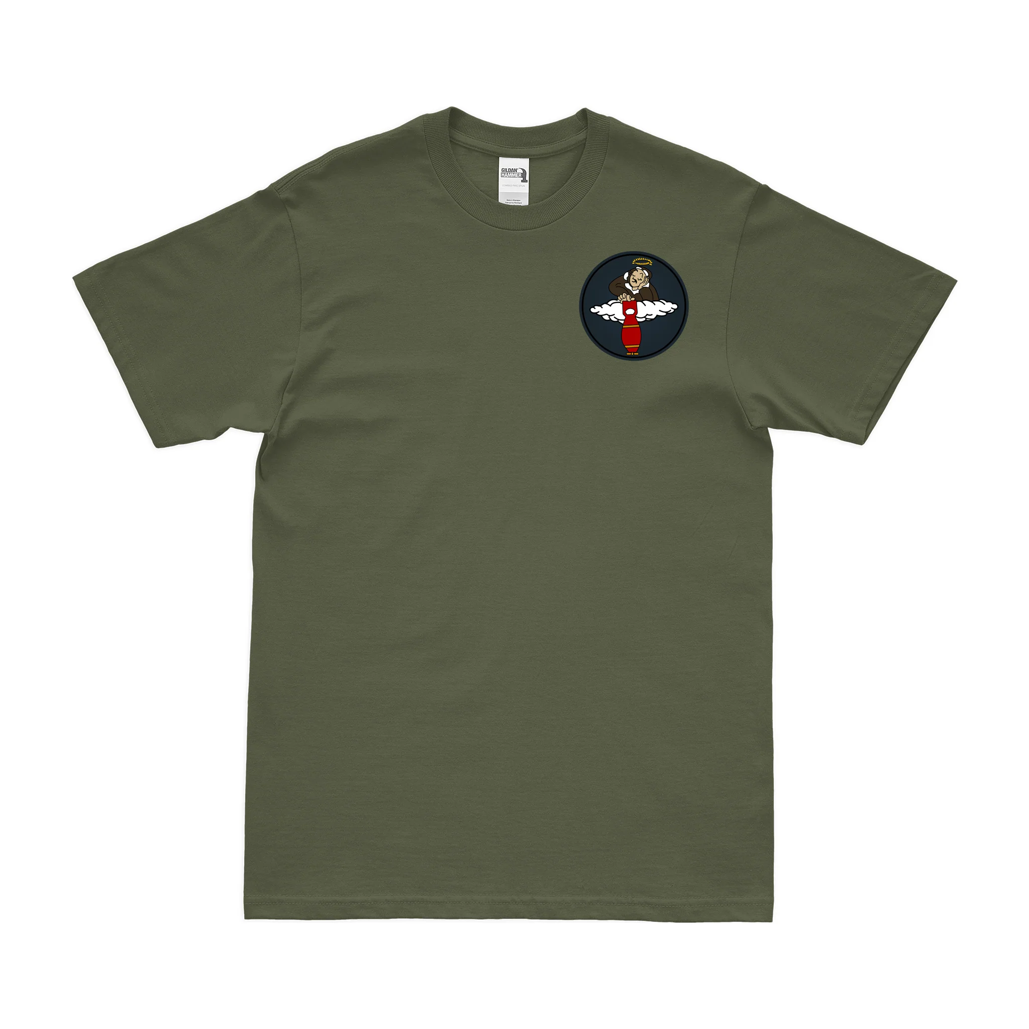358th Bomb Squadron WW2 Left Chest Emblem T-Shirt - Image 2