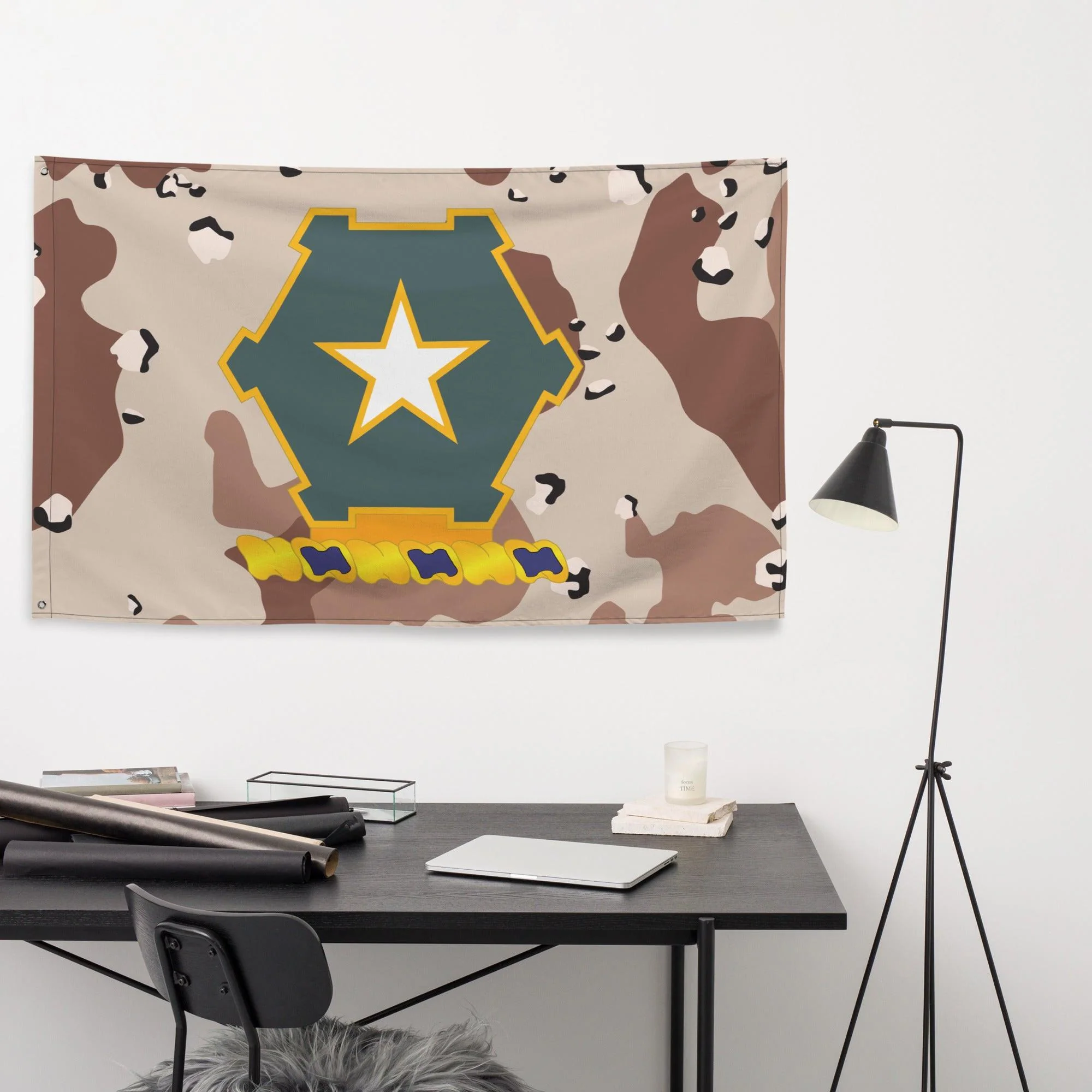 U.S. Army 36th Infantry Regiment Chocolate-Chip Camo Flag - Image 3