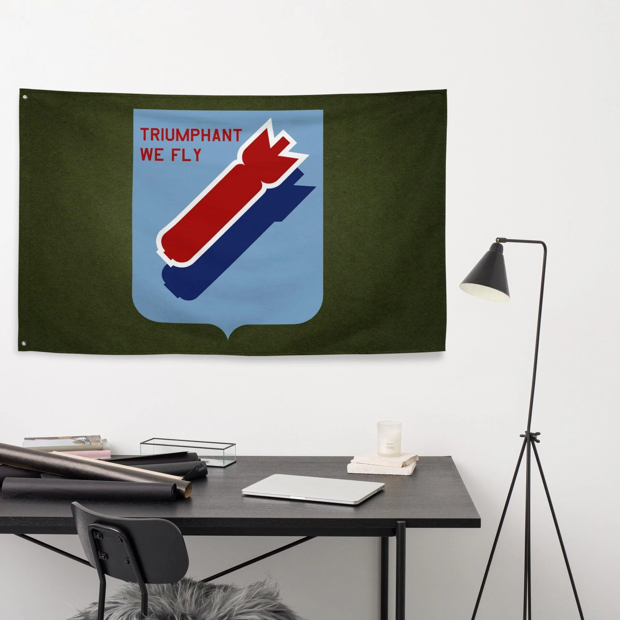 381st Bomb Group (Heavy) Military Green Flag - Image 2