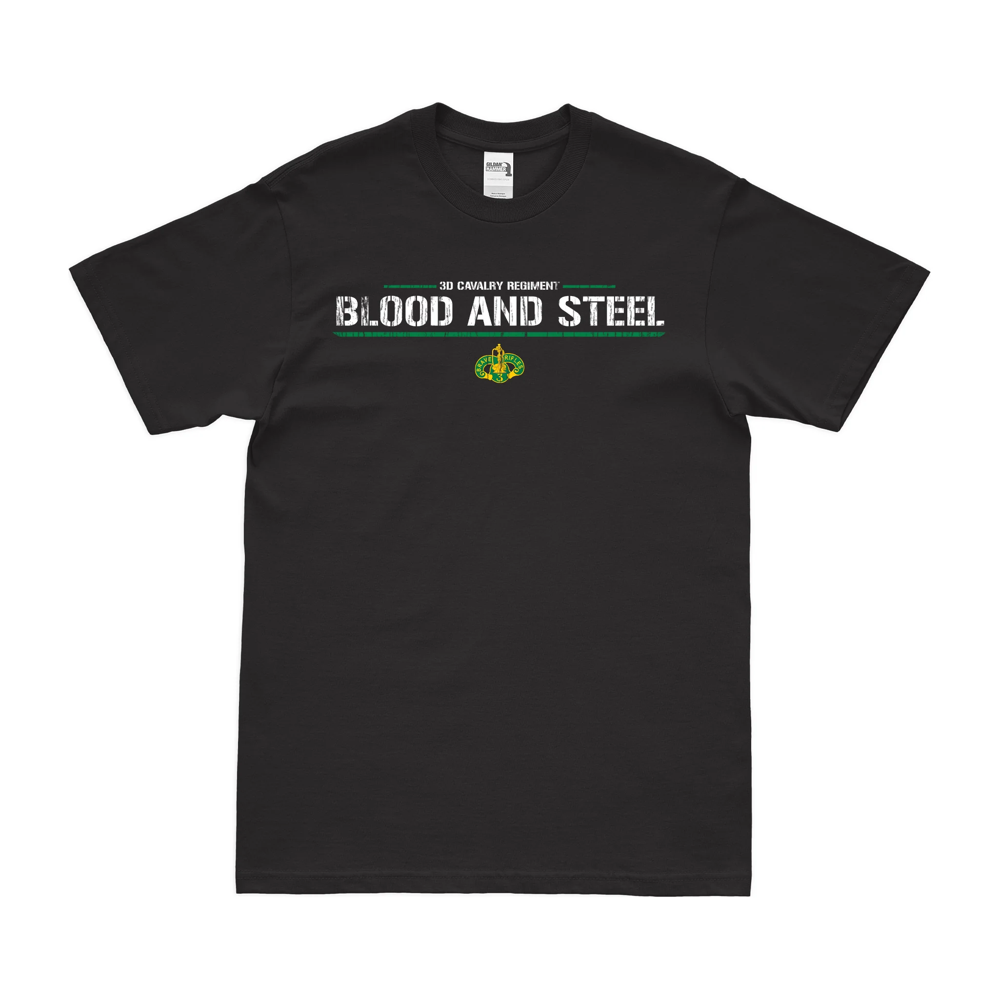 3d Cavalry 'Blood and Steel' Motto T-Shirt - Image 3