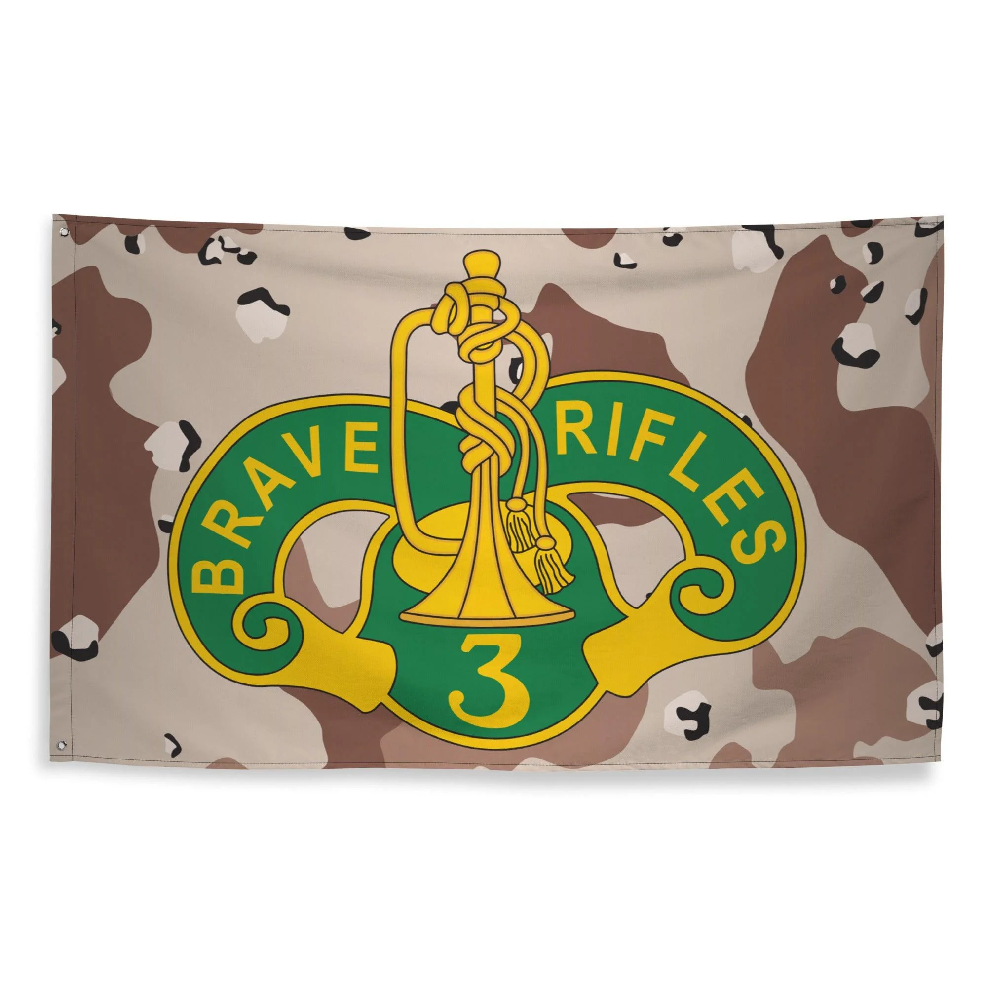 3d Cavalry Regiment Chocolate-Chip Camo Wall Flag - Image 4