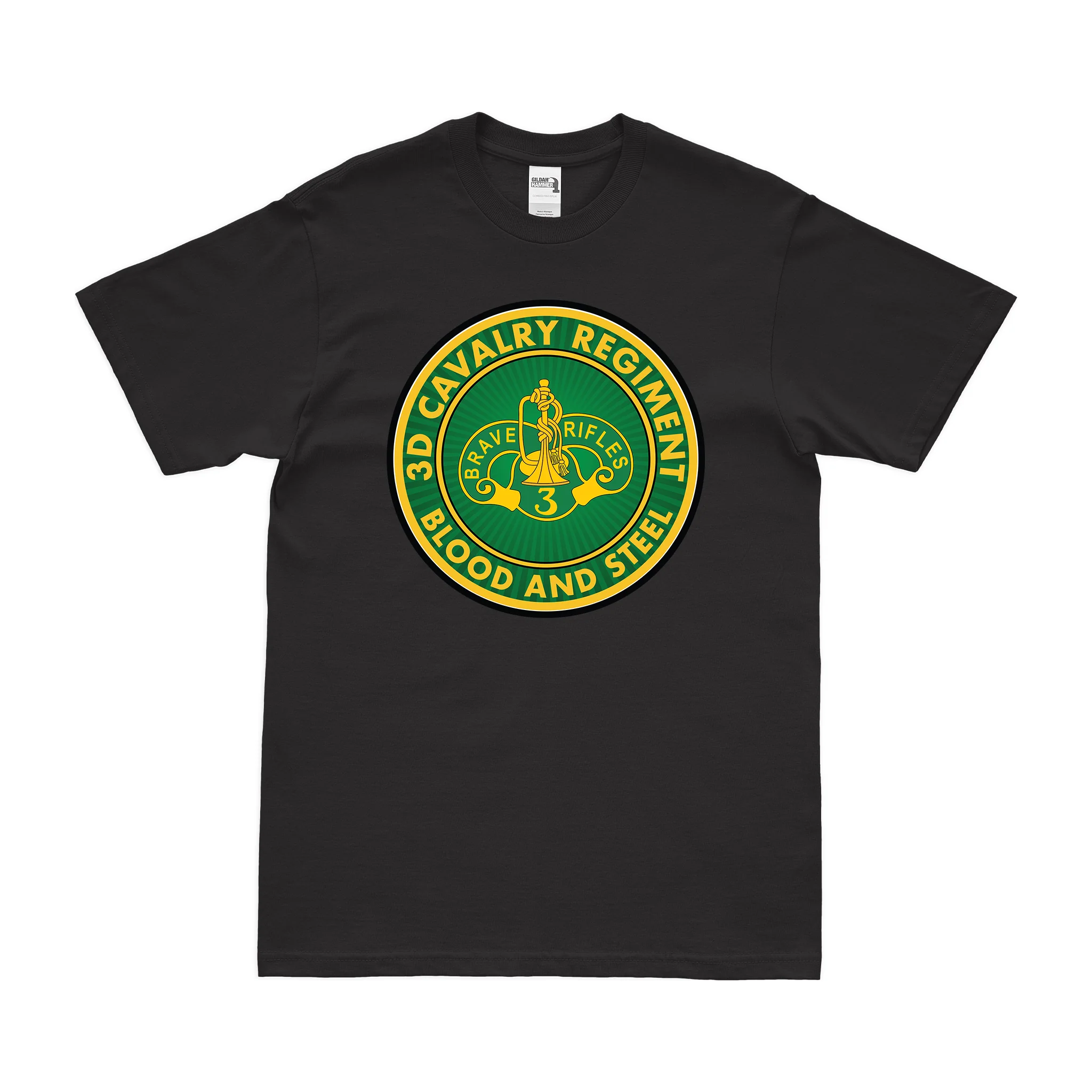 3d Cavalry Regiment Motto Emblem T-Shirt