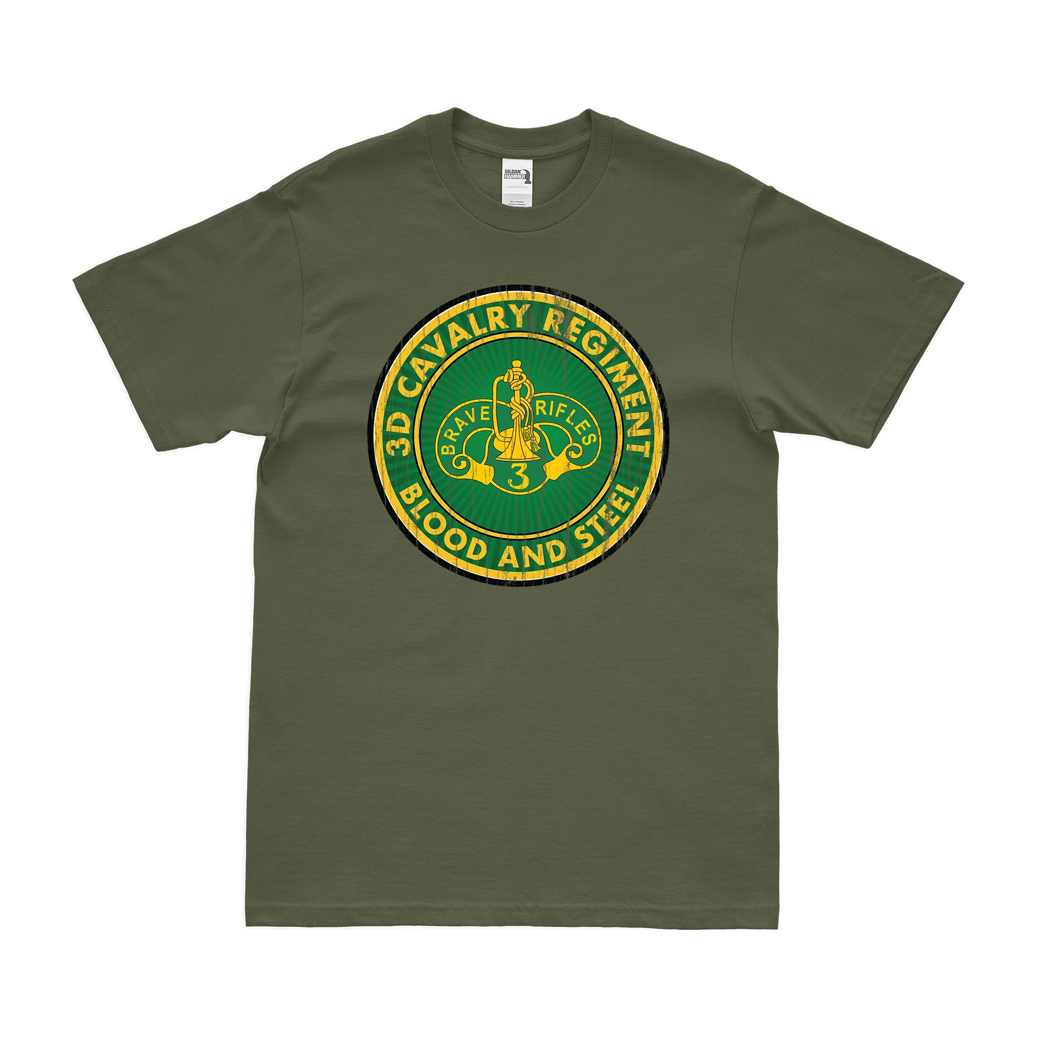 3d Cavalry Regiment Motto Emblem T-Shirt - Image 4