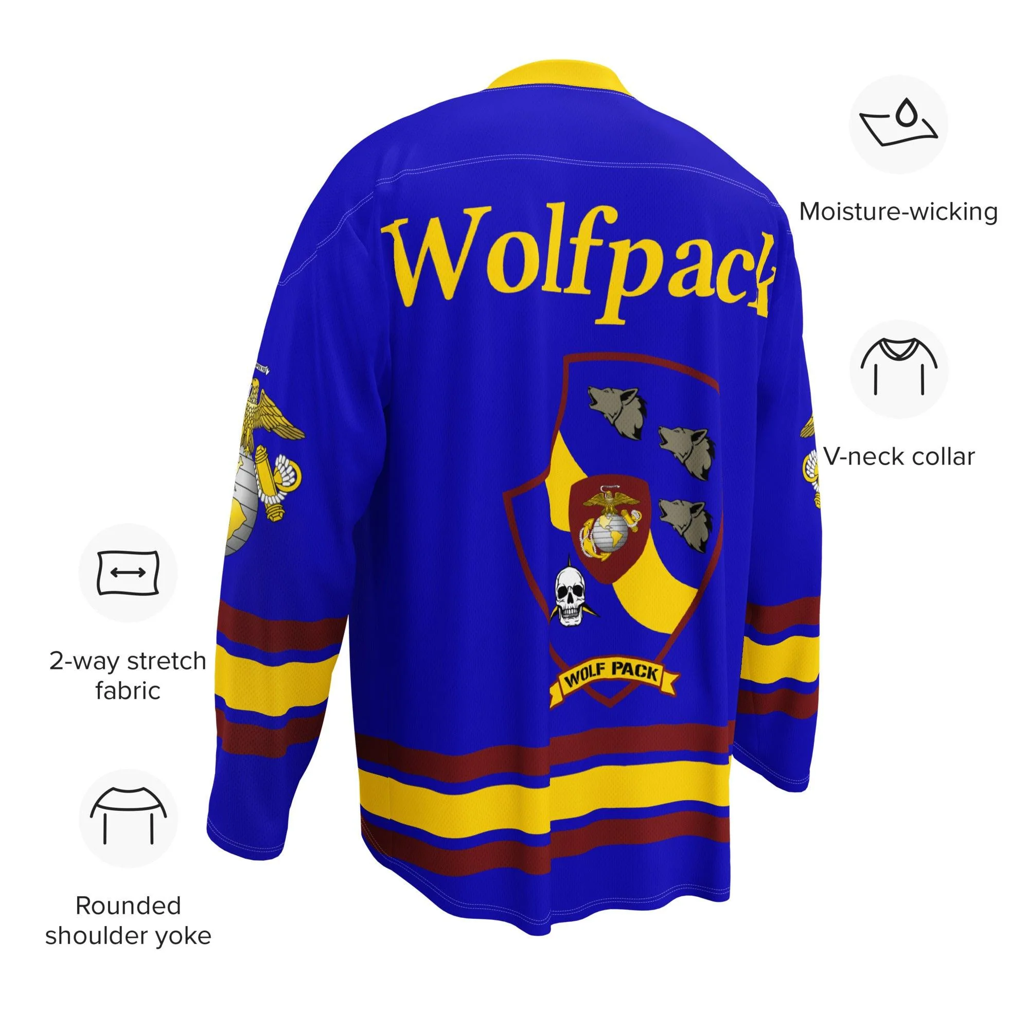 3d LAR Battalion USMC Hockey Fan Jersey - Image 4