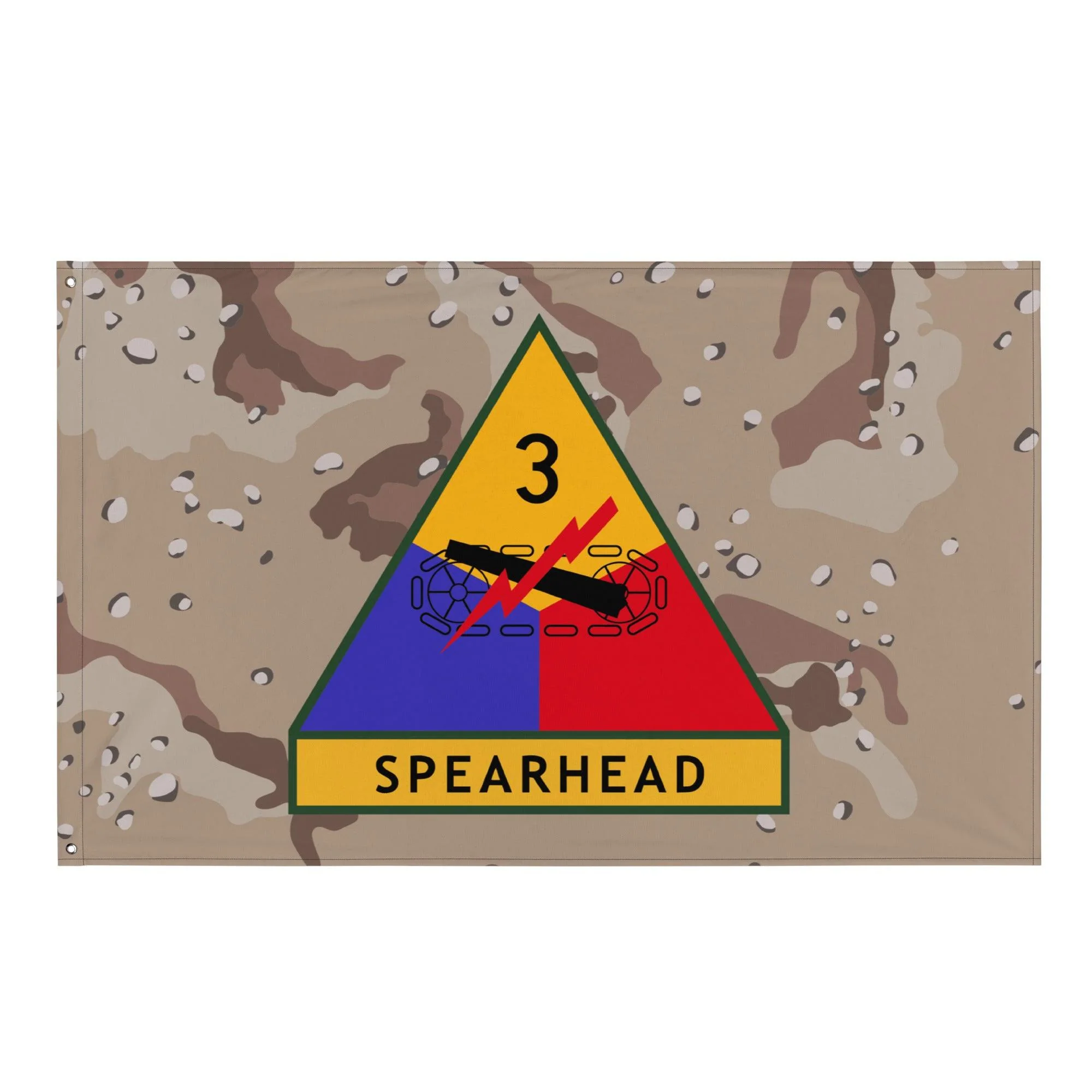 3rd Armored Division Chocolate Chip Camo Flag