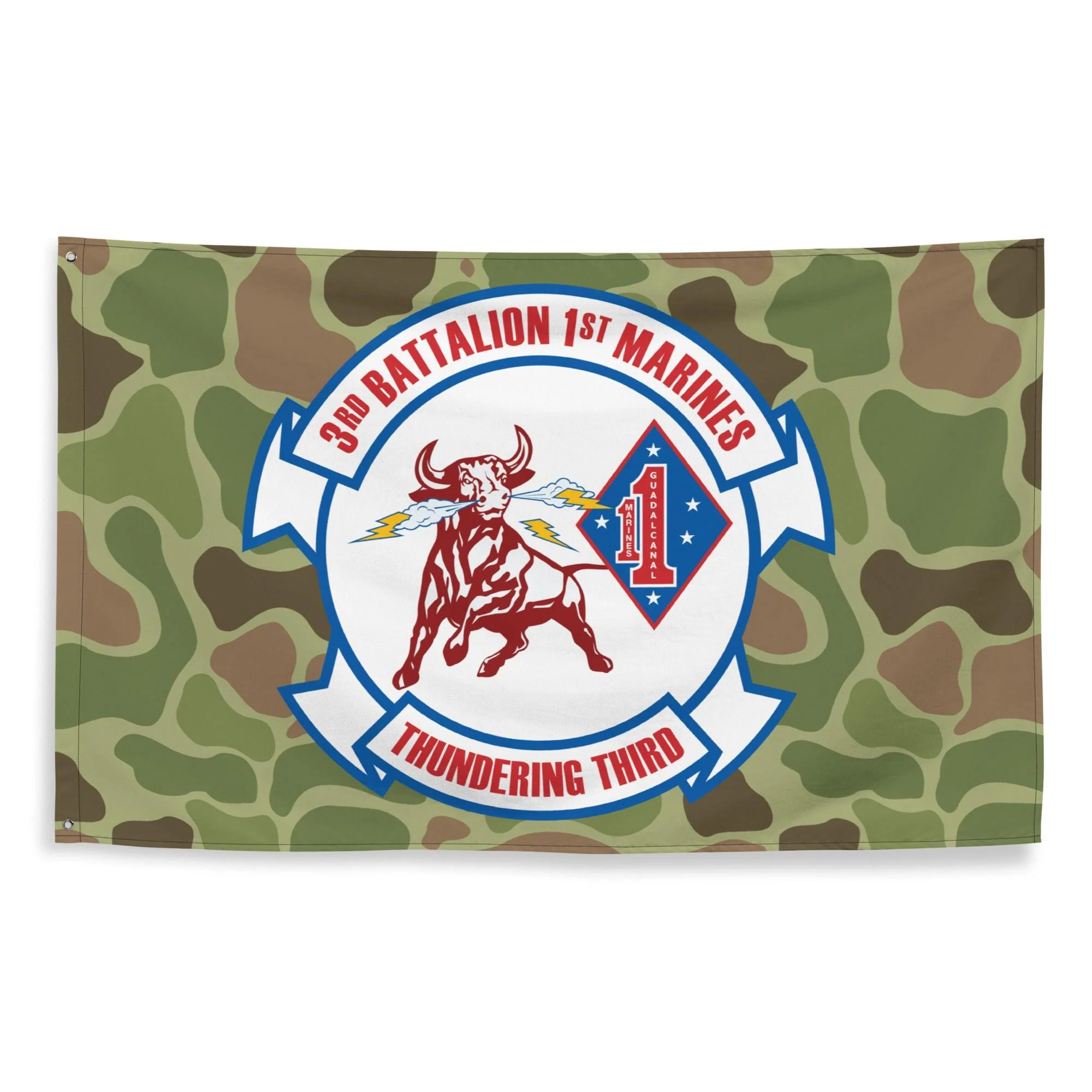 3rd Battalion 1st Marines (3/1 Marines) Frogskin Camo Flag - Image 2