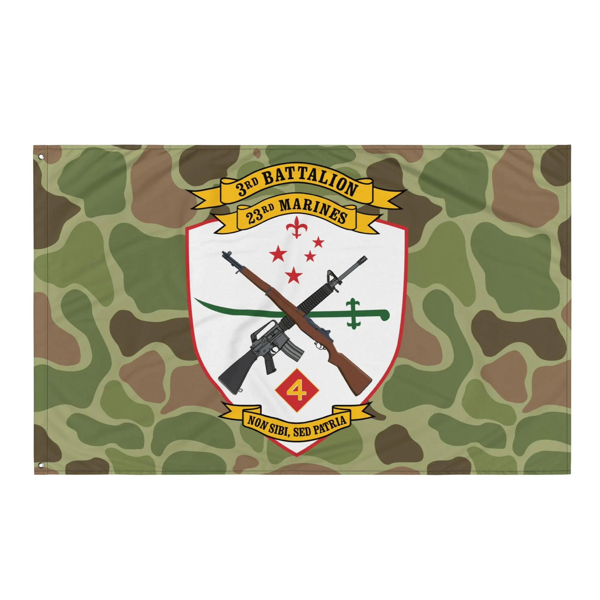3rd Battalion 23rd Marines (3/23 Marines) Frogskin Camo Flag - Image 4