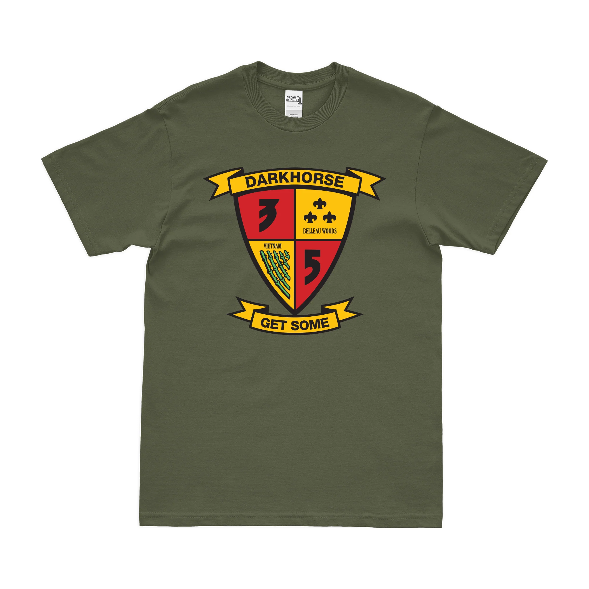 3rd Battalion 5th Marines (3/5) Logo Emblem T-Shirt - Image 2