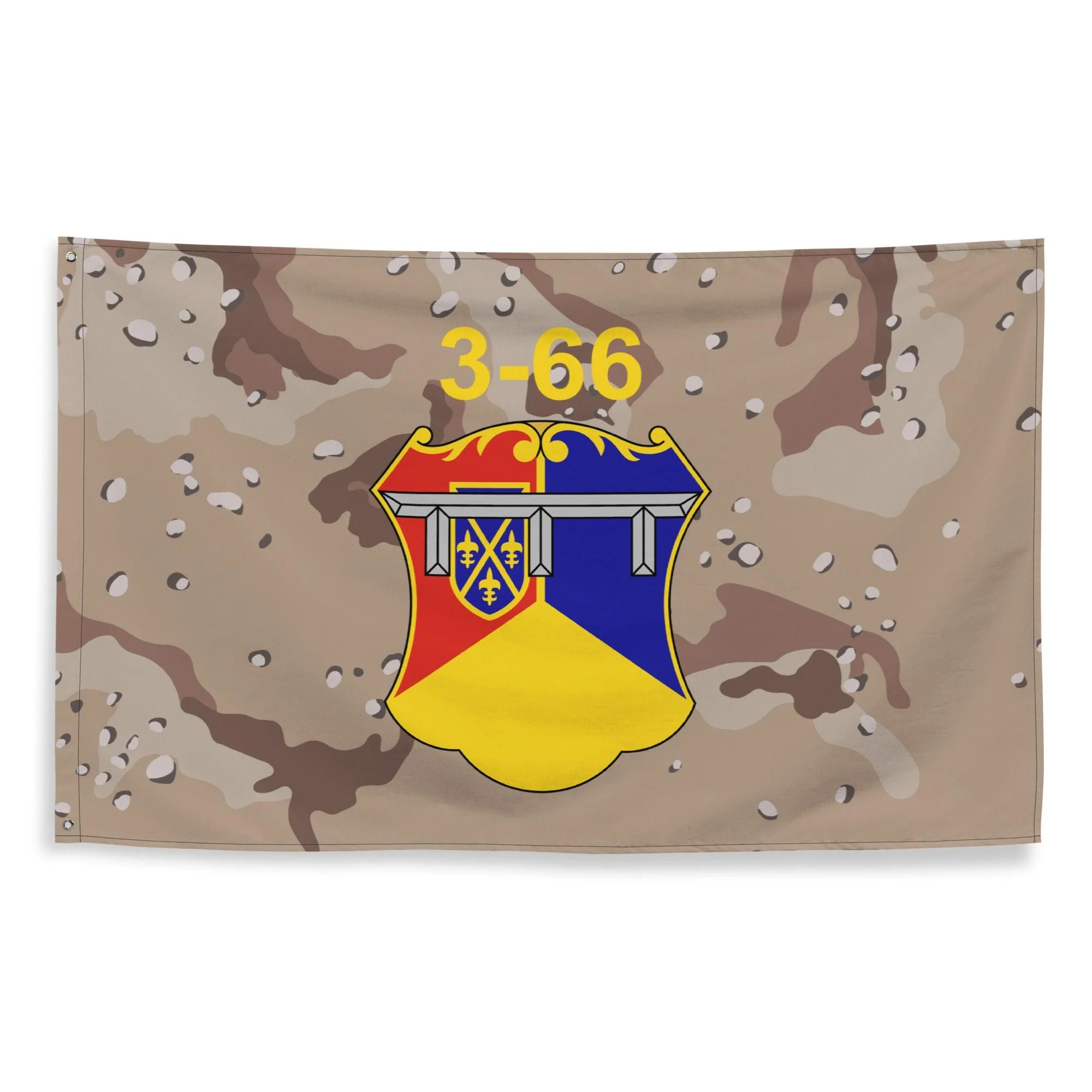 3rd Battalion, 66th Armor Regiment (3-66 AR) Chocolate Chip Camo Flag - Image 3