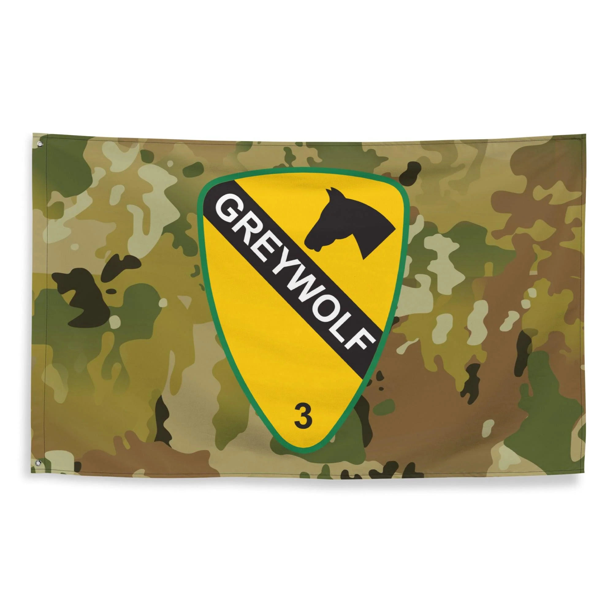 3rd BCT, 1st Cavalry Division 'GreyWolf' OCP Camo Flag - Image 4