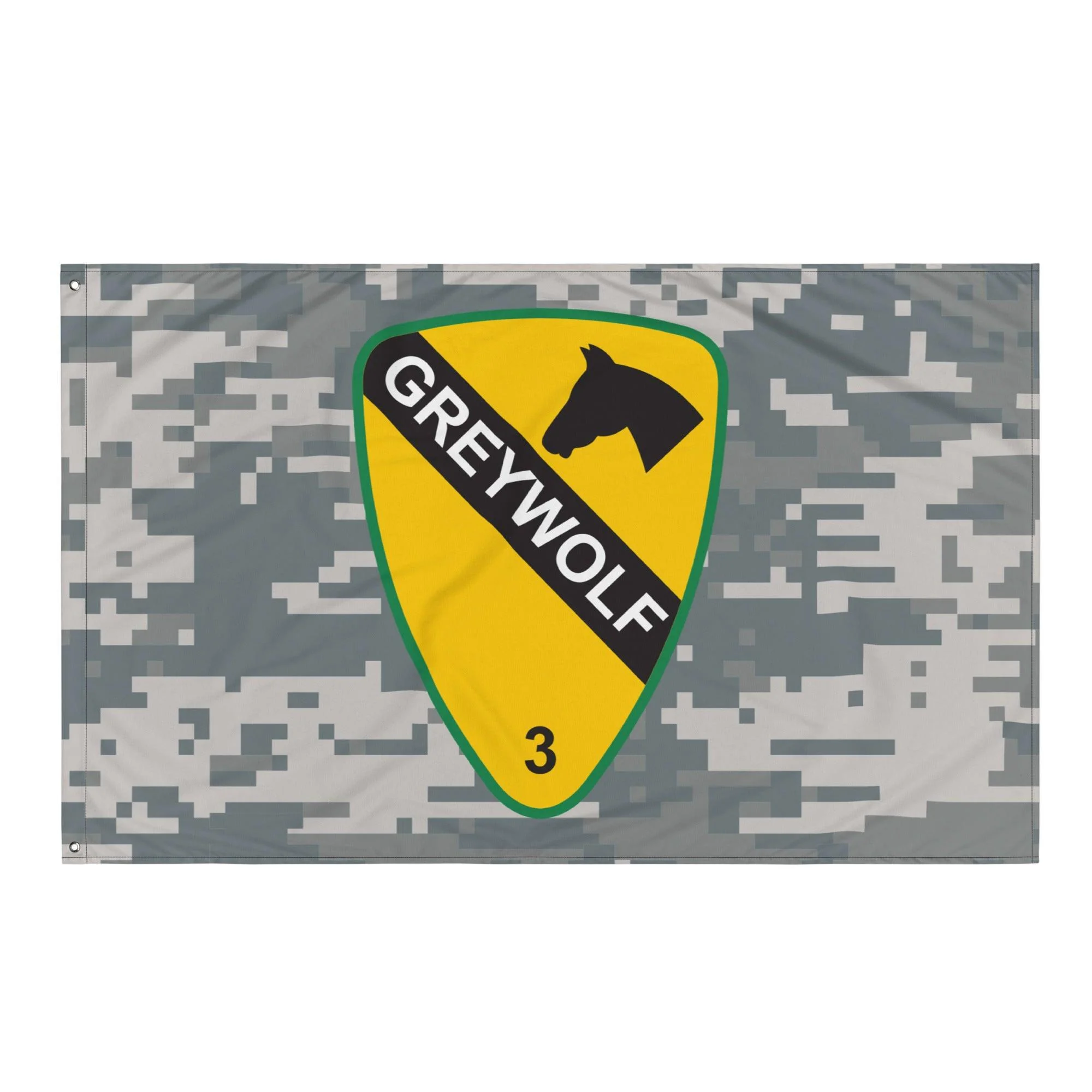 3rd BCT, 1st Cavalry Division 'GreyWolf' UCP Camo Flag