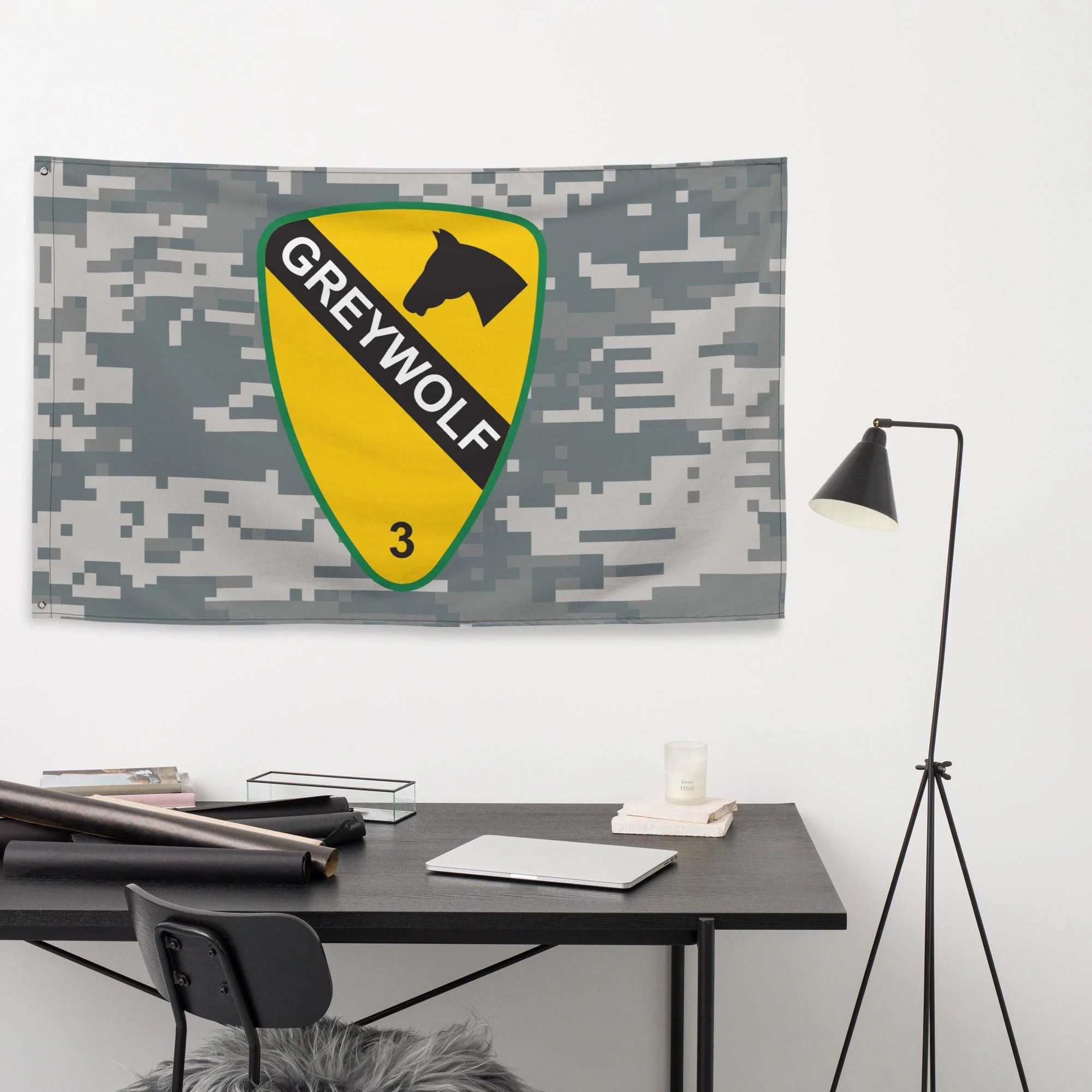 3rd BCT, 1st Cavalry Division 'GreyWolf' UCP Camo Flag - Image 3