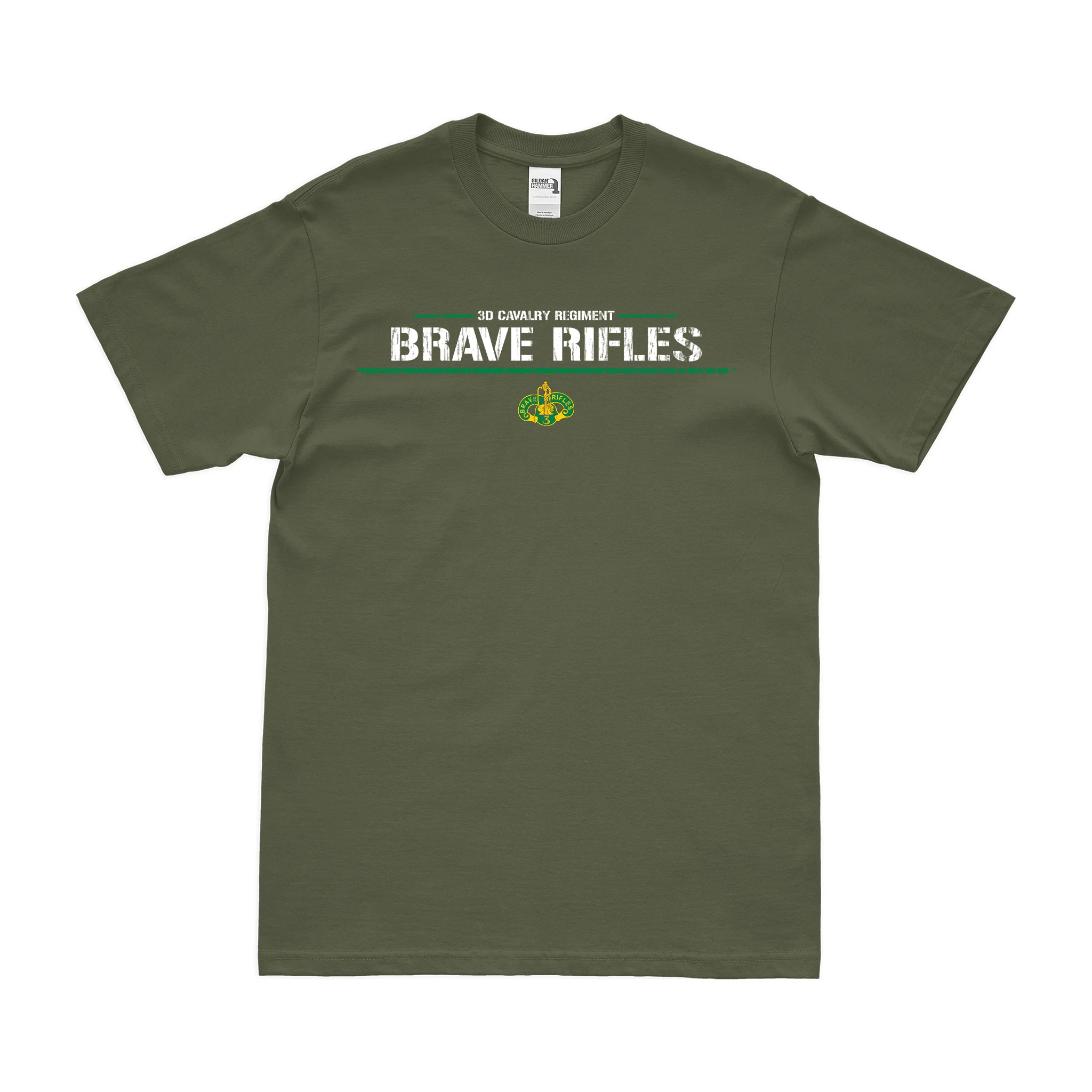 3rd Cavalry Regiment "Brave Rifles" Motto Logo T-Shirt - Image 4