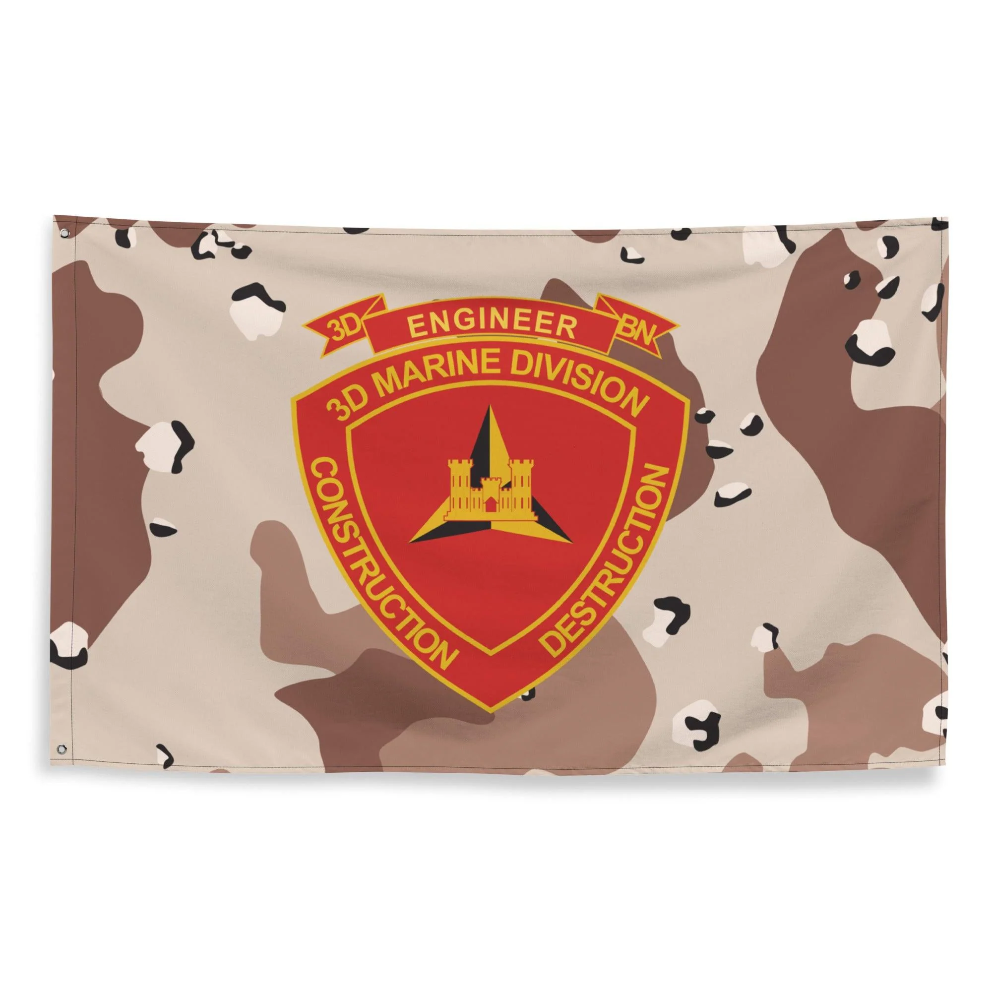 3rd CEB USMC Chocolate-Chip Camo Flag - Image 3