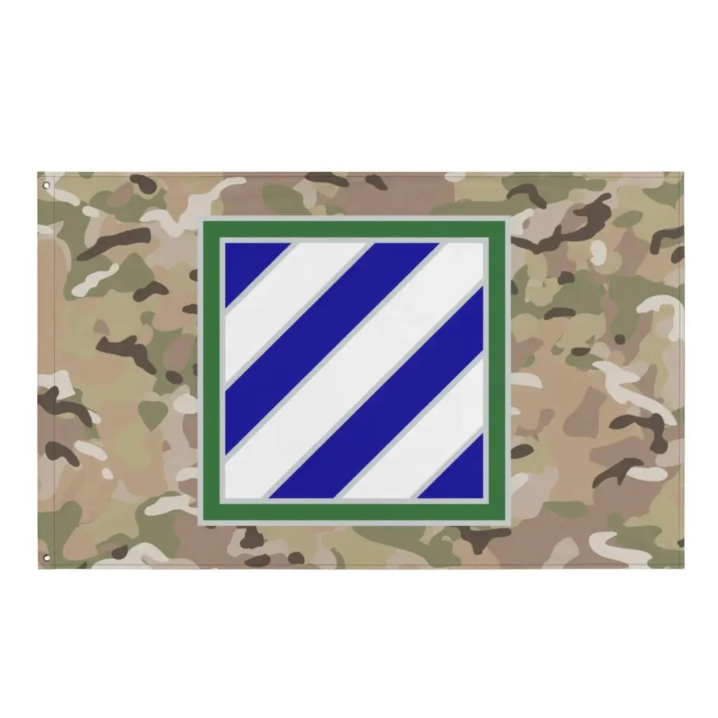 3rd Infantry Division (3rd ID) OCP Camo CSIB Indoor Wall Flag