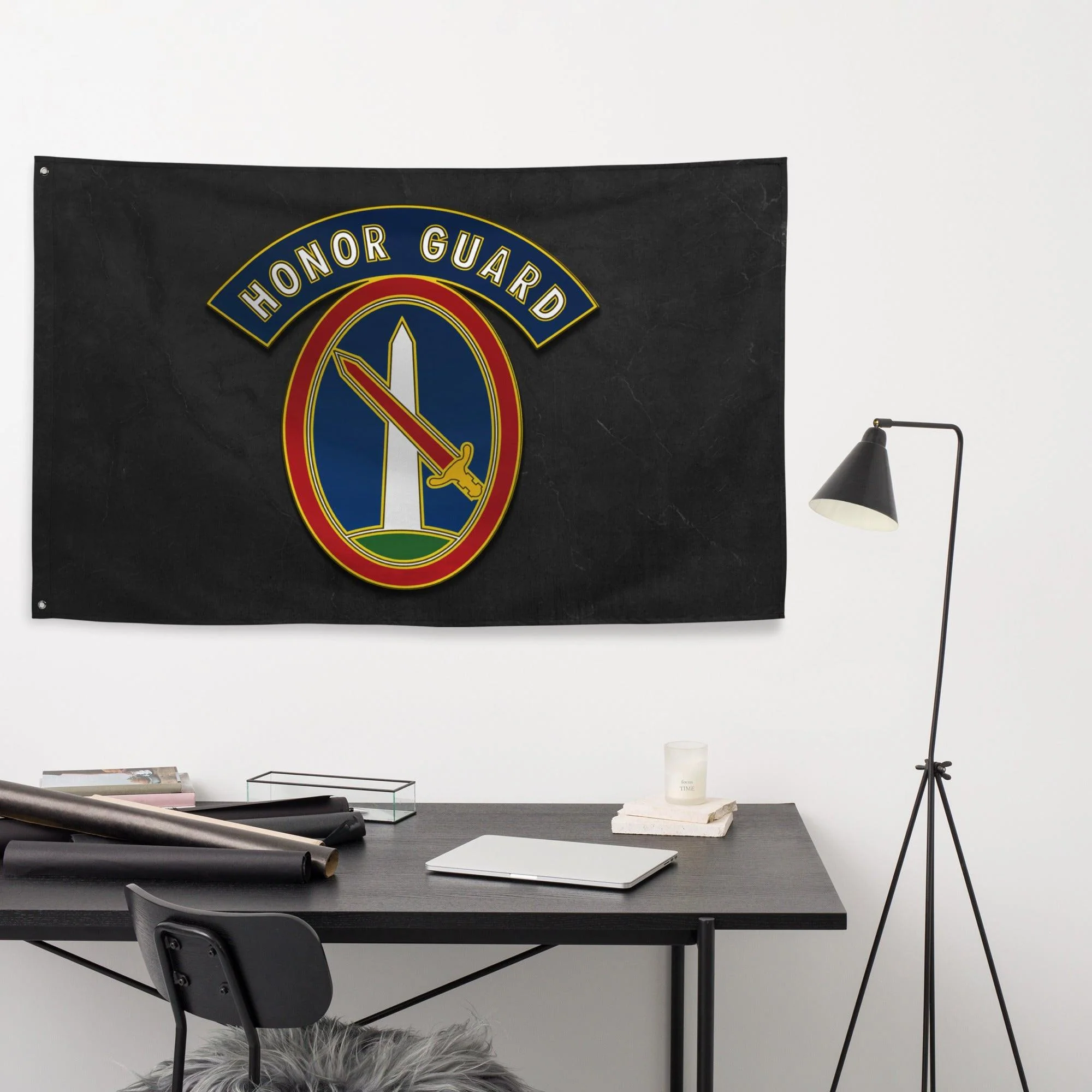 U.S. Army 3rd Infantry Regiment Unit Emblem Indoor Wall Flag - Image 2