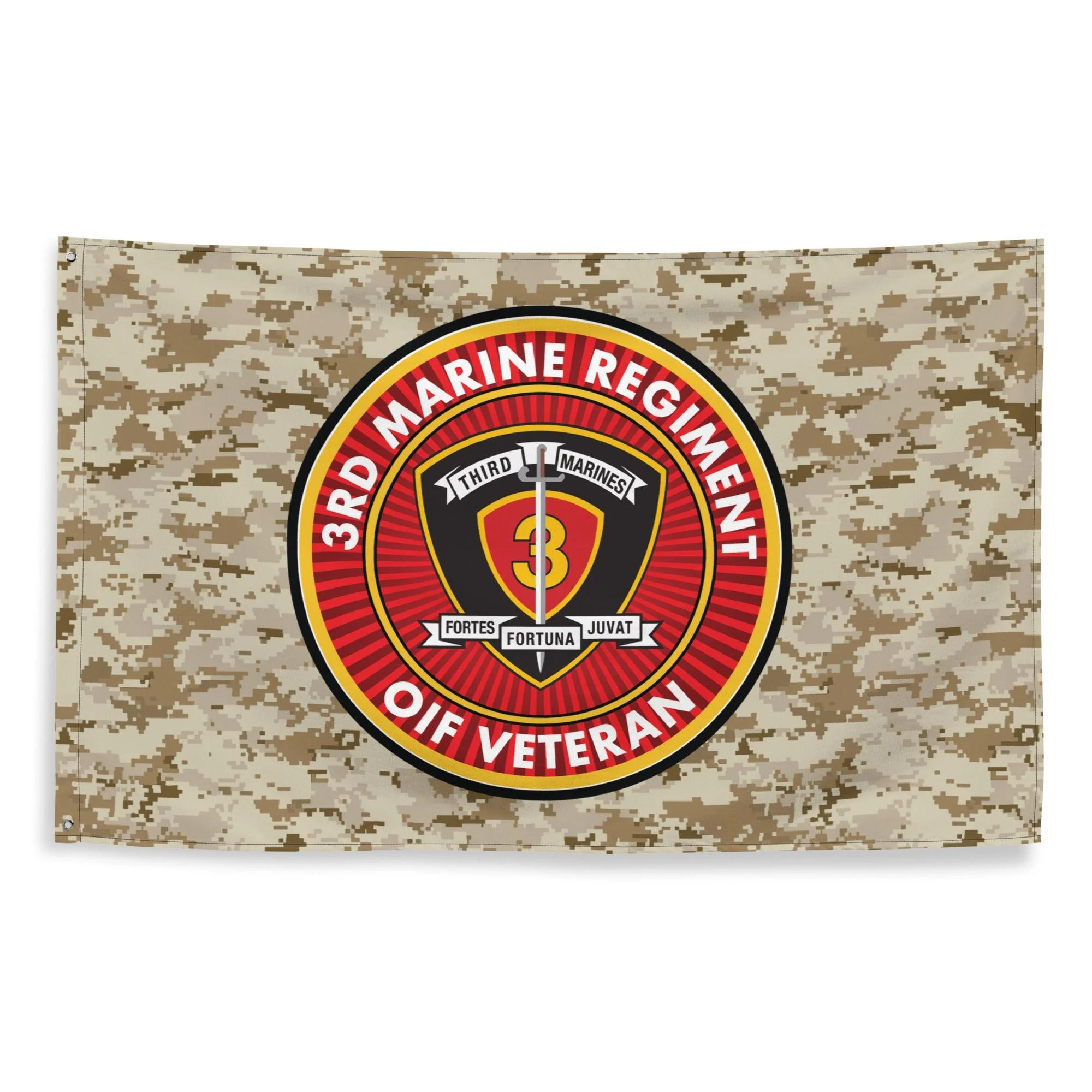 3rd Marine Regiment OIF Veteran Emblem MARPAT Flag - Image 4