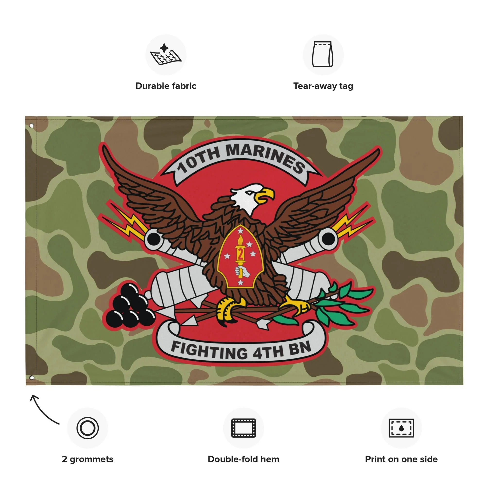 4/10 Marines Frogskin Camo USMC Flag - Image 2