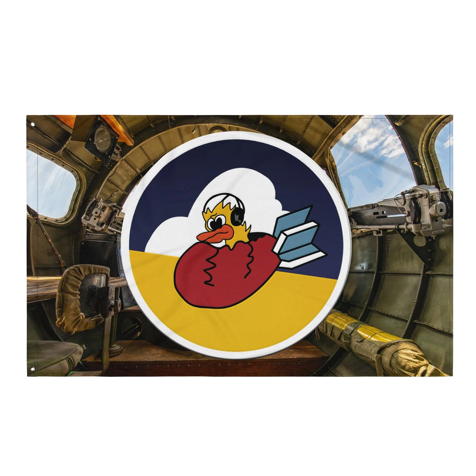 418th Bombardment Squadron Logo Emblem WW2 Flag - Image 3