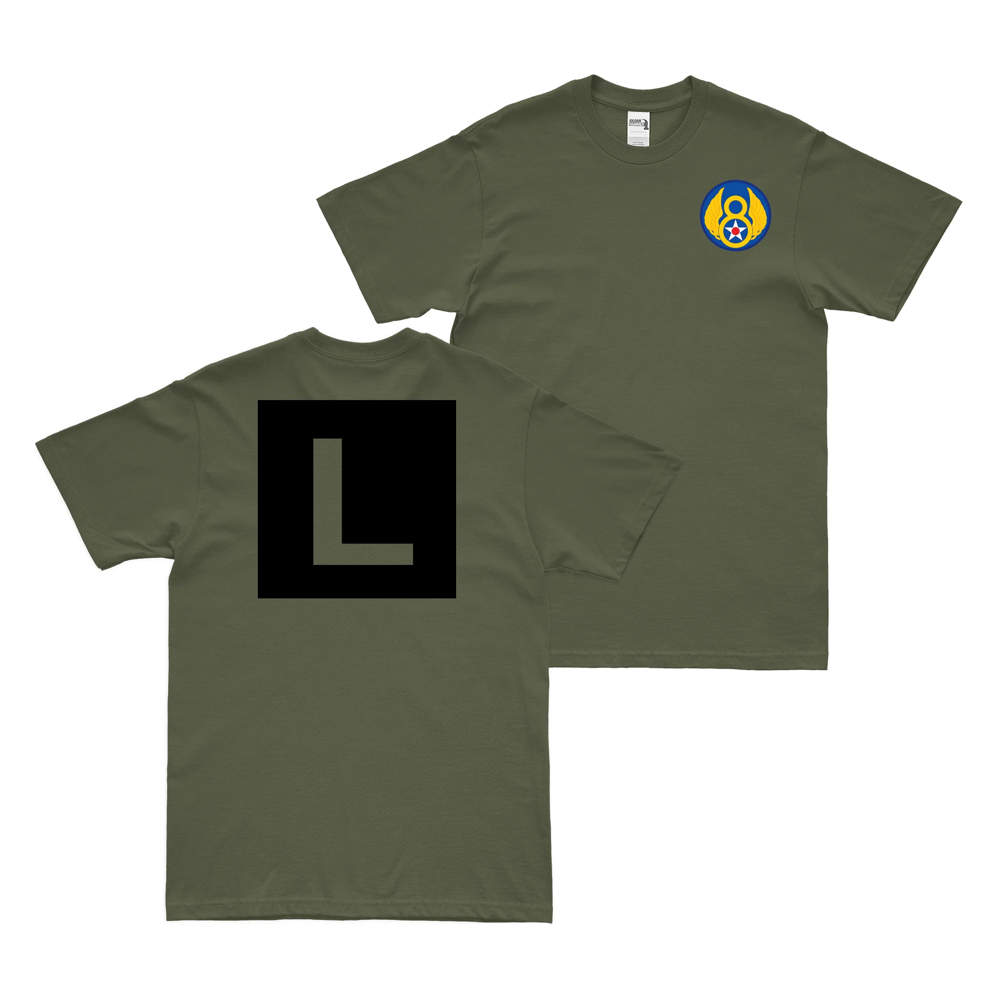 452nd Bombardment Group Square-L Tail Code WW2 T-Shirt - Image 2