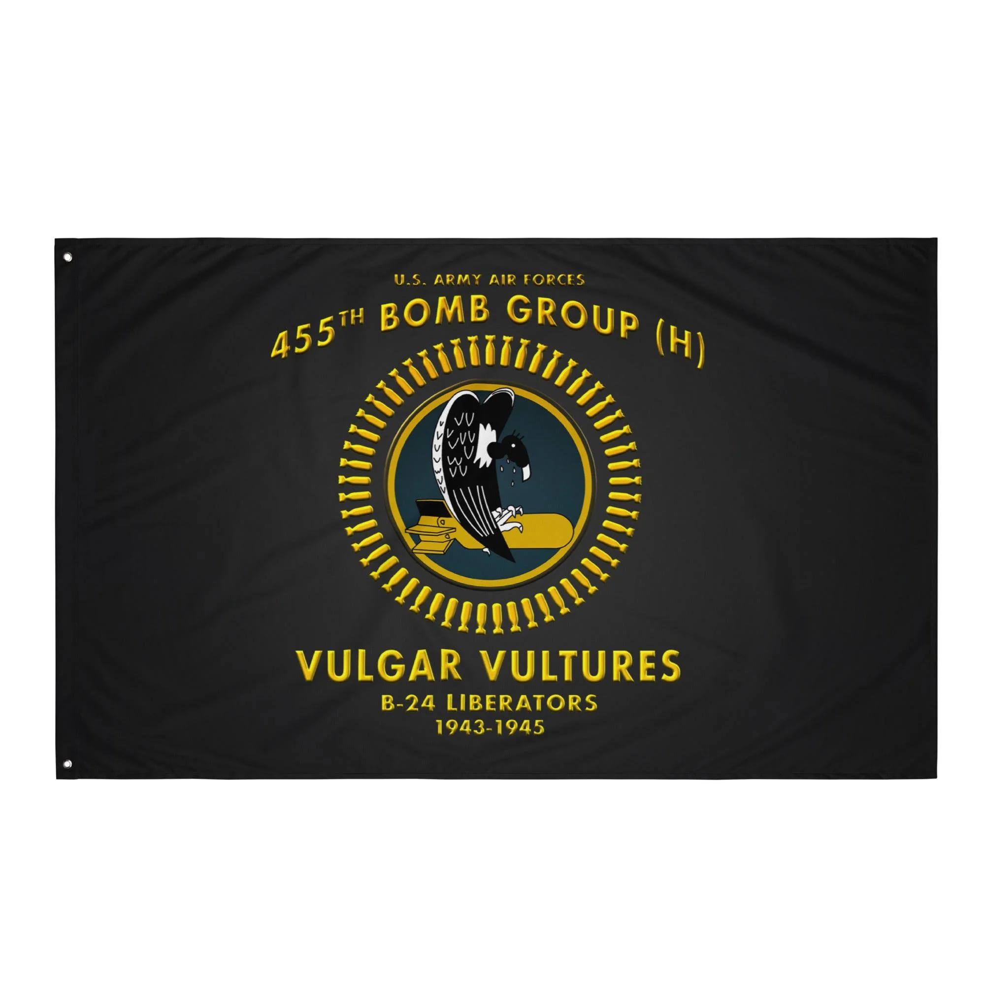 455th Bomb Group WW2 Legacy Black Flag