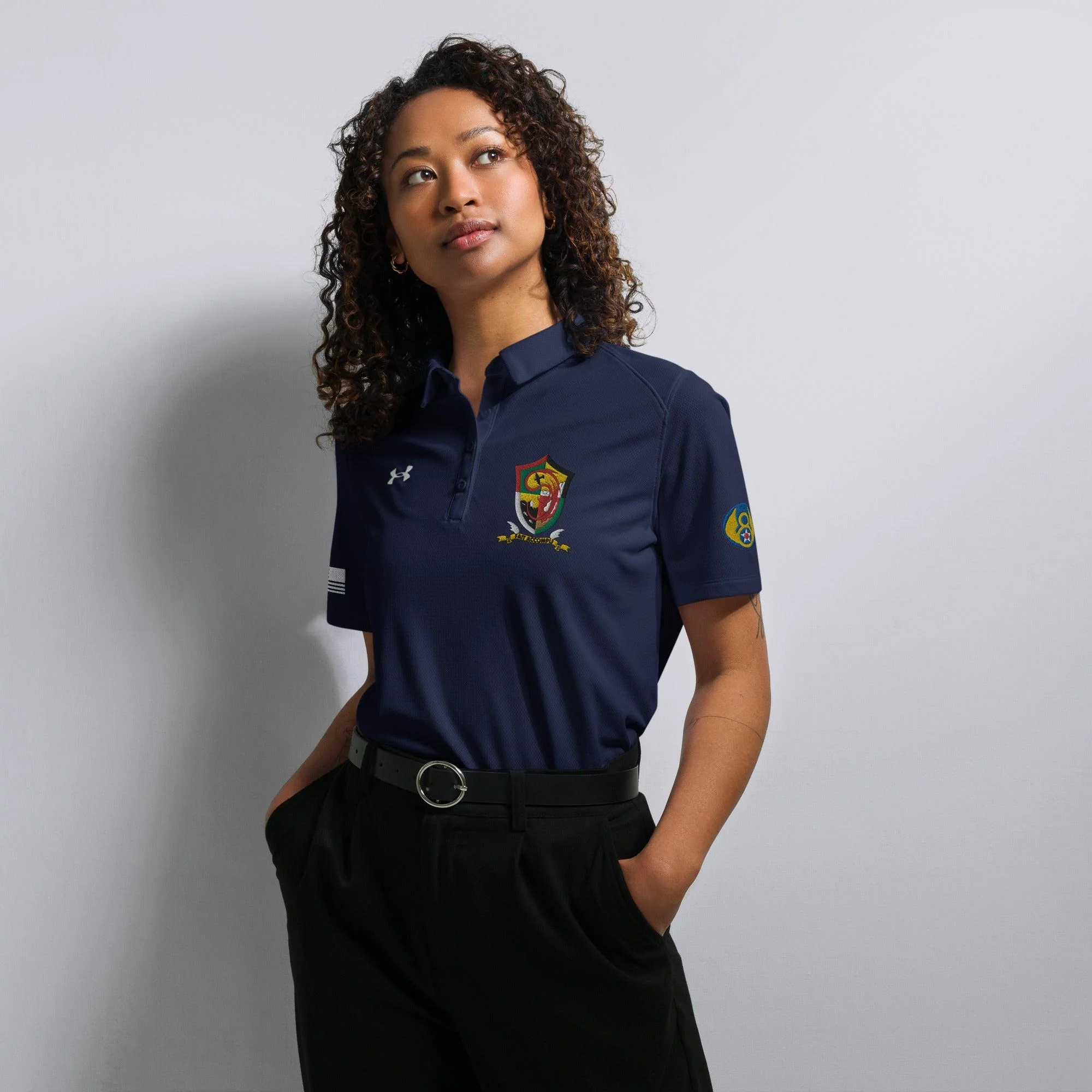 457th Bomb Group Embroidered Under Armour® Women's Polo - Image 10