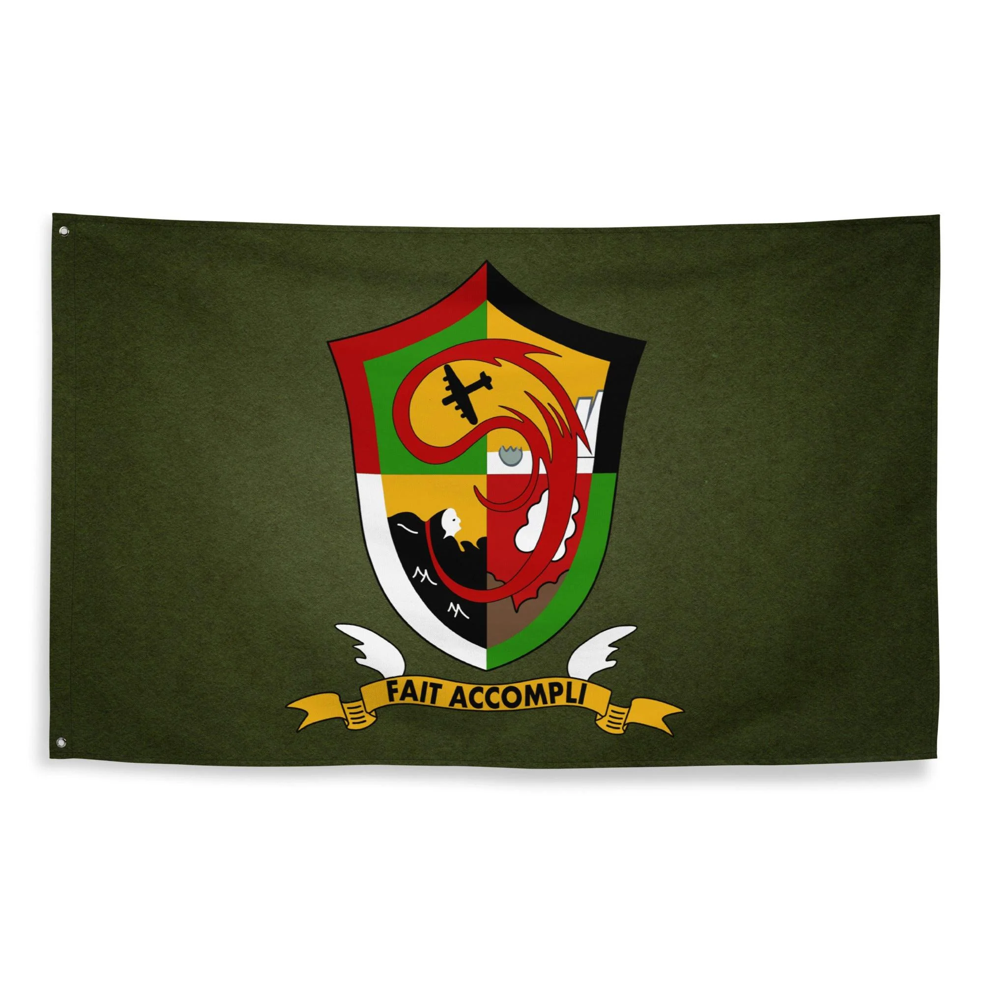 457th Bomb Group WW2 Military Green Flag - Image 3