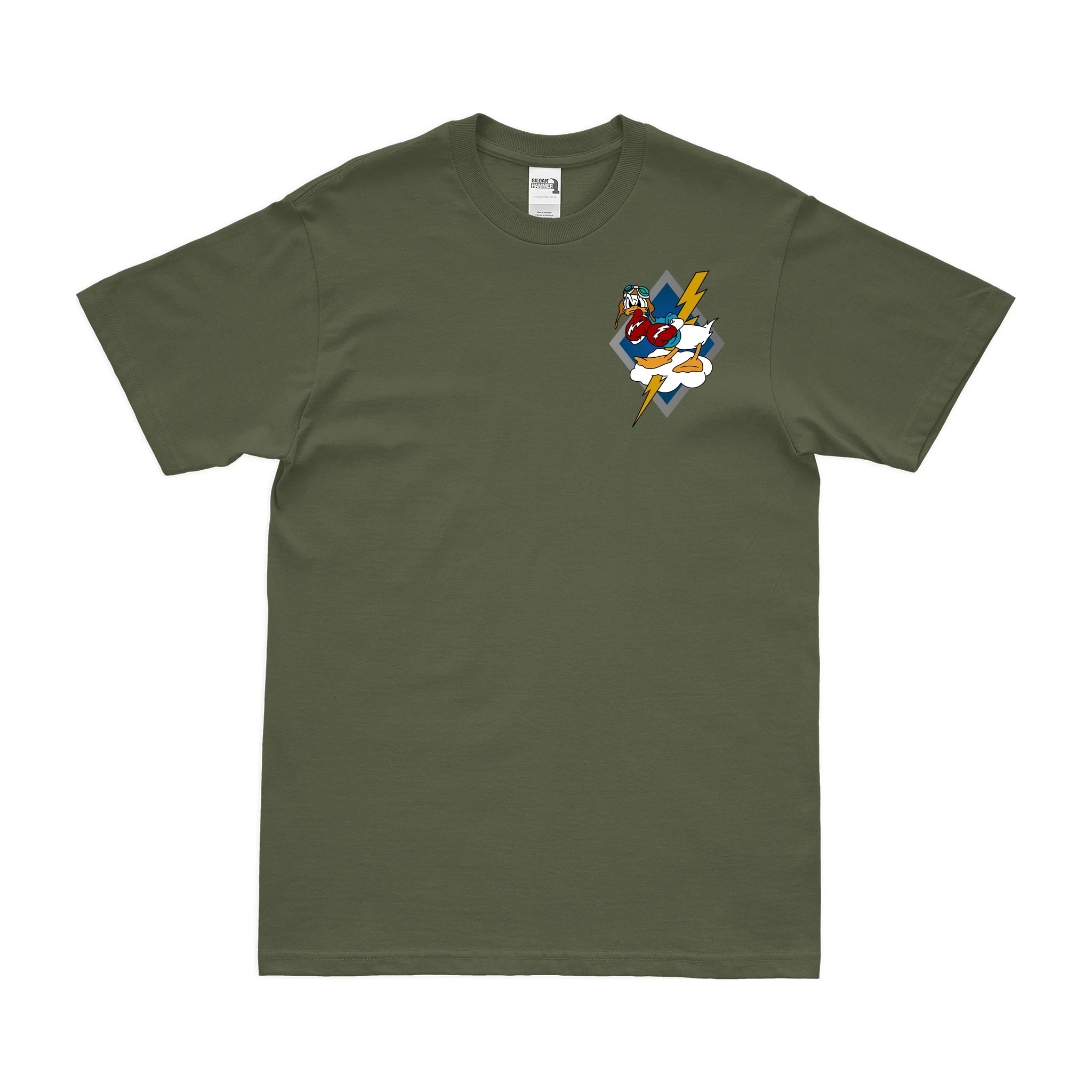 476th Fighter Group WW2 Left Chest Emblem T-Shirt - Image 2