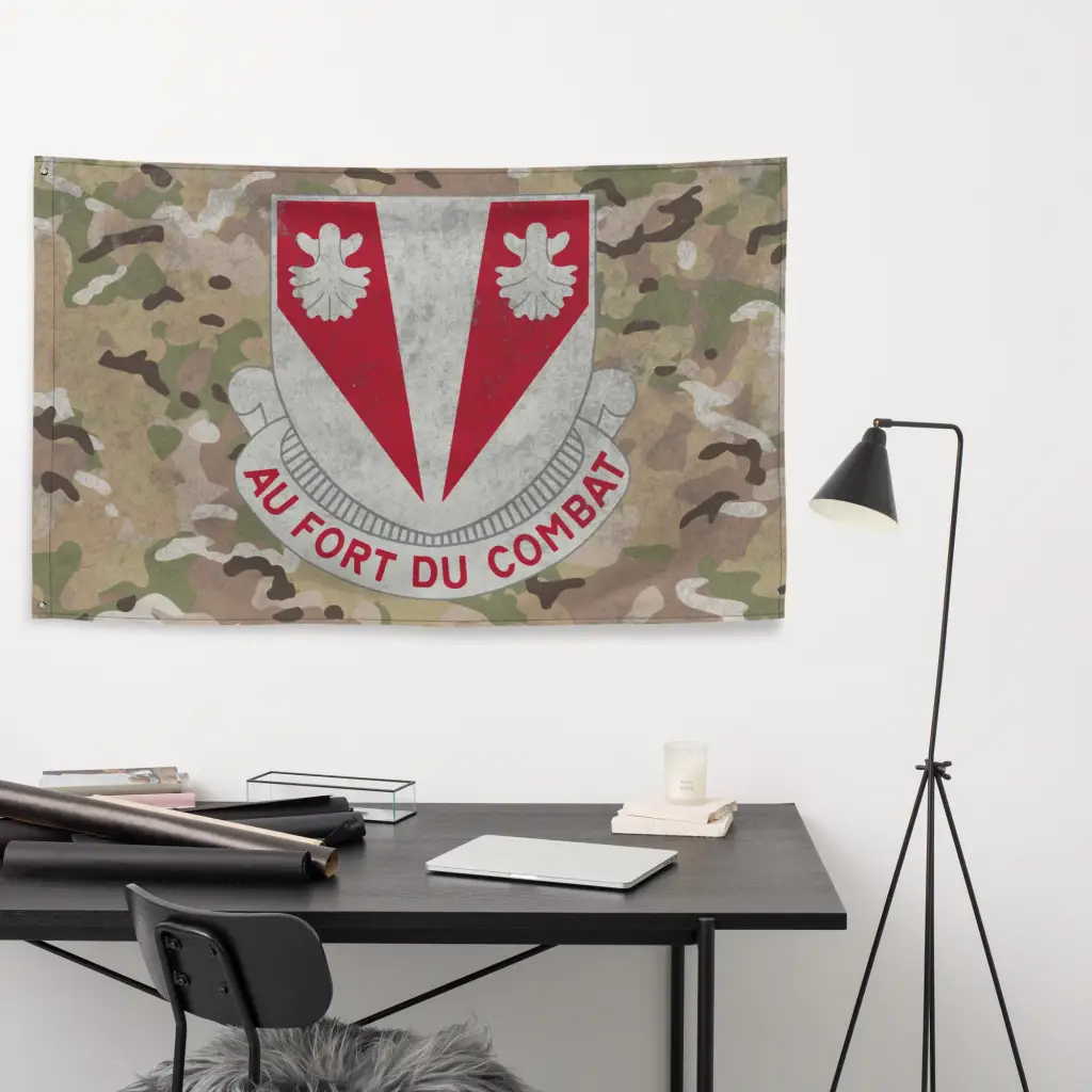 489th Engineer Battalion Indoor Wall Flag - Image 3