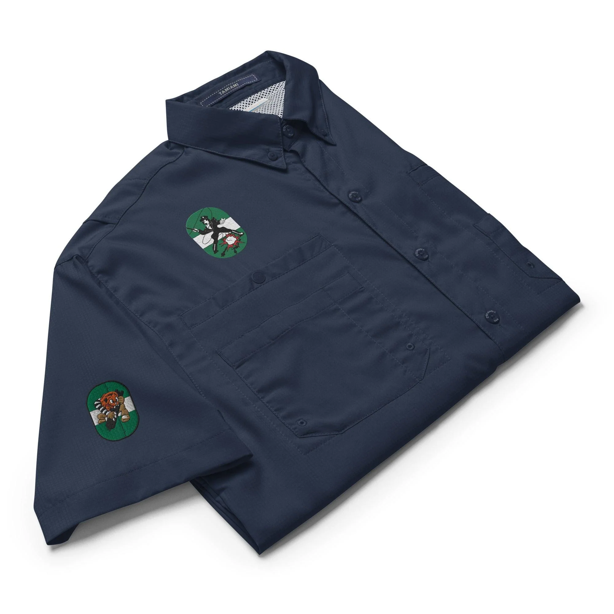 491st Bomb Group 854th BS Embroidered Men’s Columbia® Button Shirt - Image 9