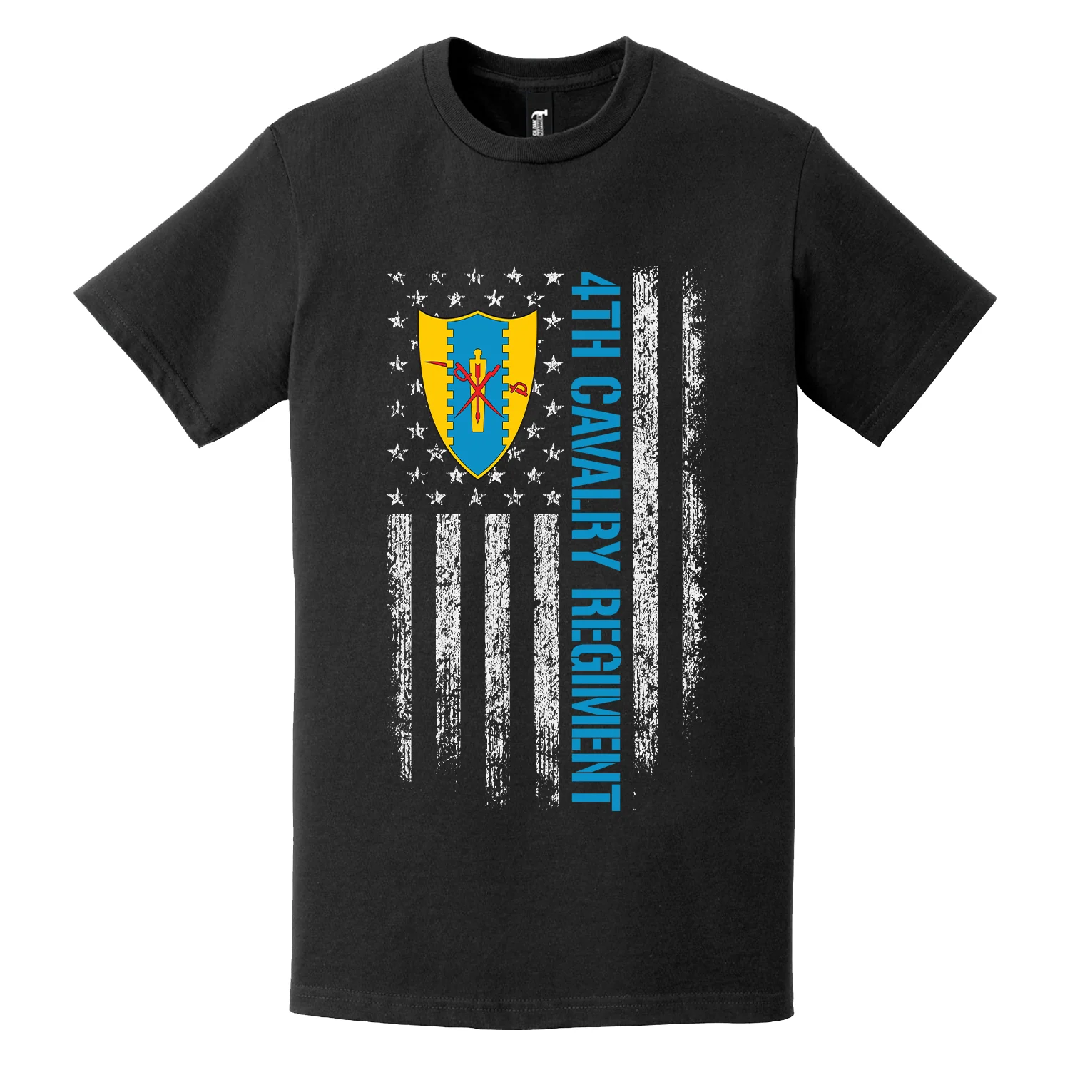 4th Cavalry Regiment American Flag T-Shirt