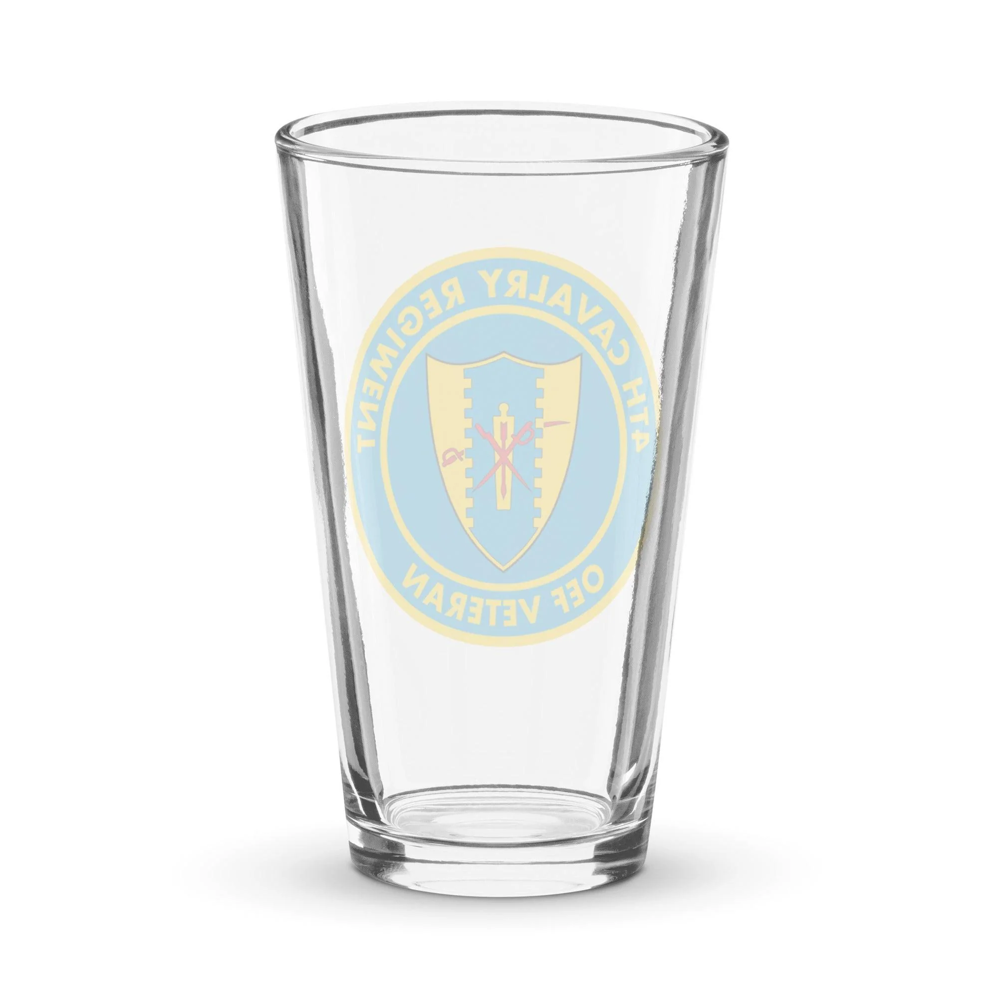 4th Cavalry Regiment OEF Veteran Beer Pint Glass - Image 2